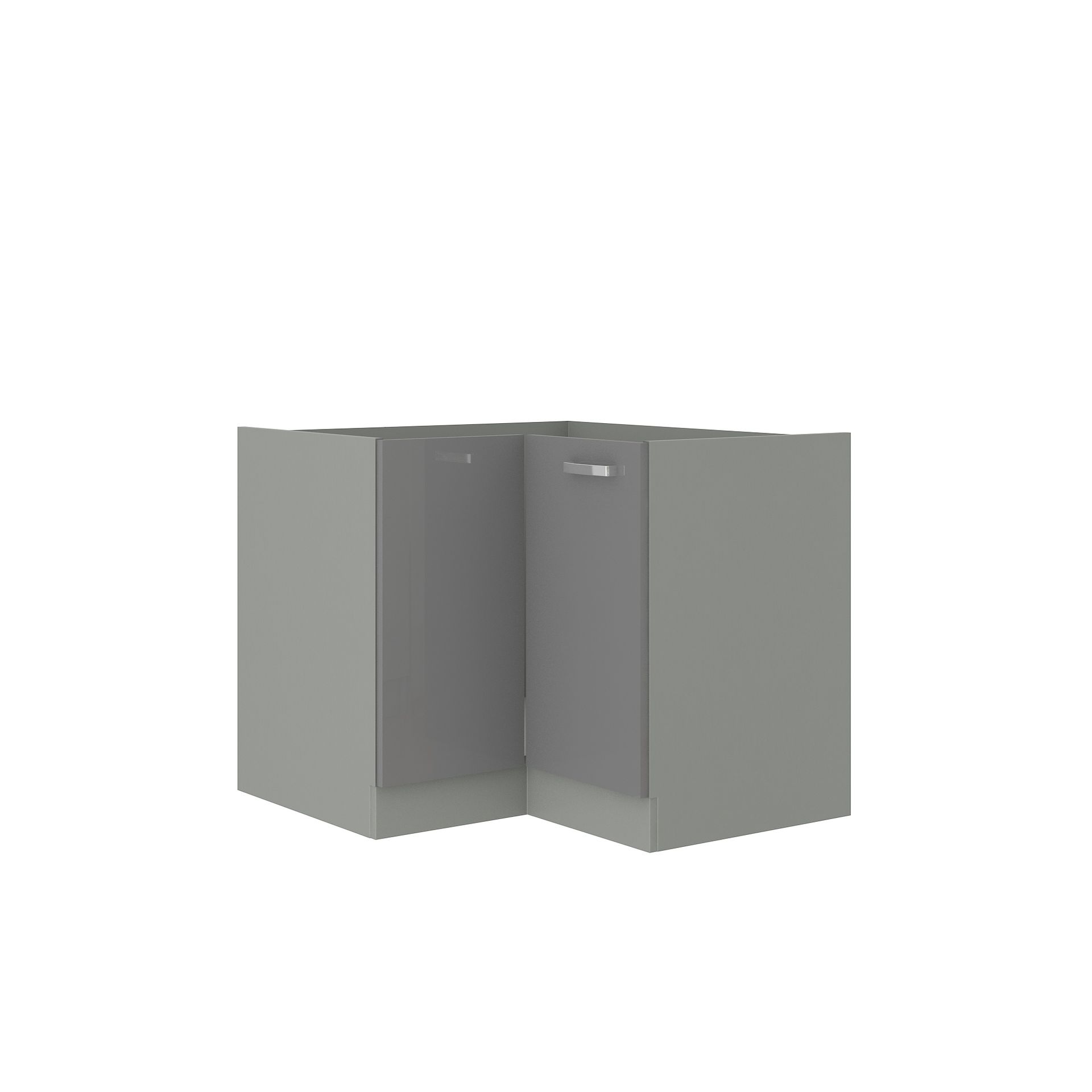 Szafka Kuchenna Stojąca Narożna 1 Drzwi 89 x 89 ND 1F Grey Stolarz Lempert Szary, Szary Platynowy