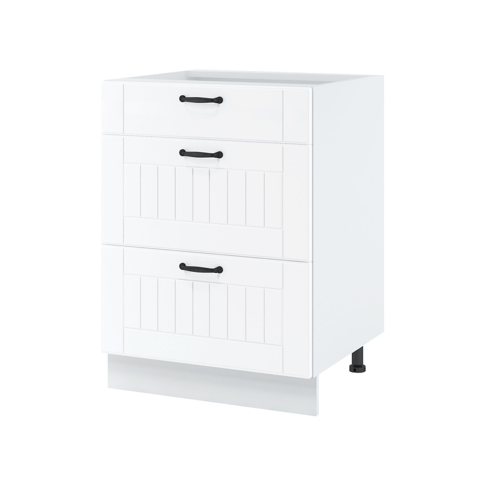 Szafka Wyspowa 3 Szuflady Dsw 6/3 Lora Layman Szary Mat, Biały, Starmotion, L1 Złoty Lora, h 15cm