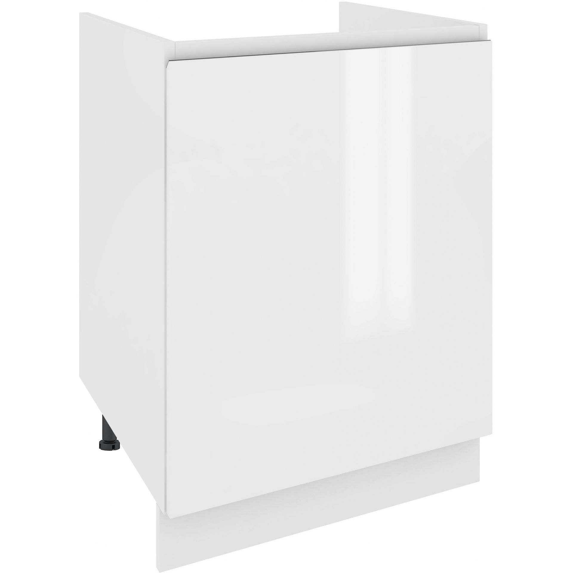 Szafka Pod Zlewozmywak 1 Drzwi DZ 6 Campari Layman Czarny Mat, Beton Jasny Atelier, Szary Campari, h 10cm