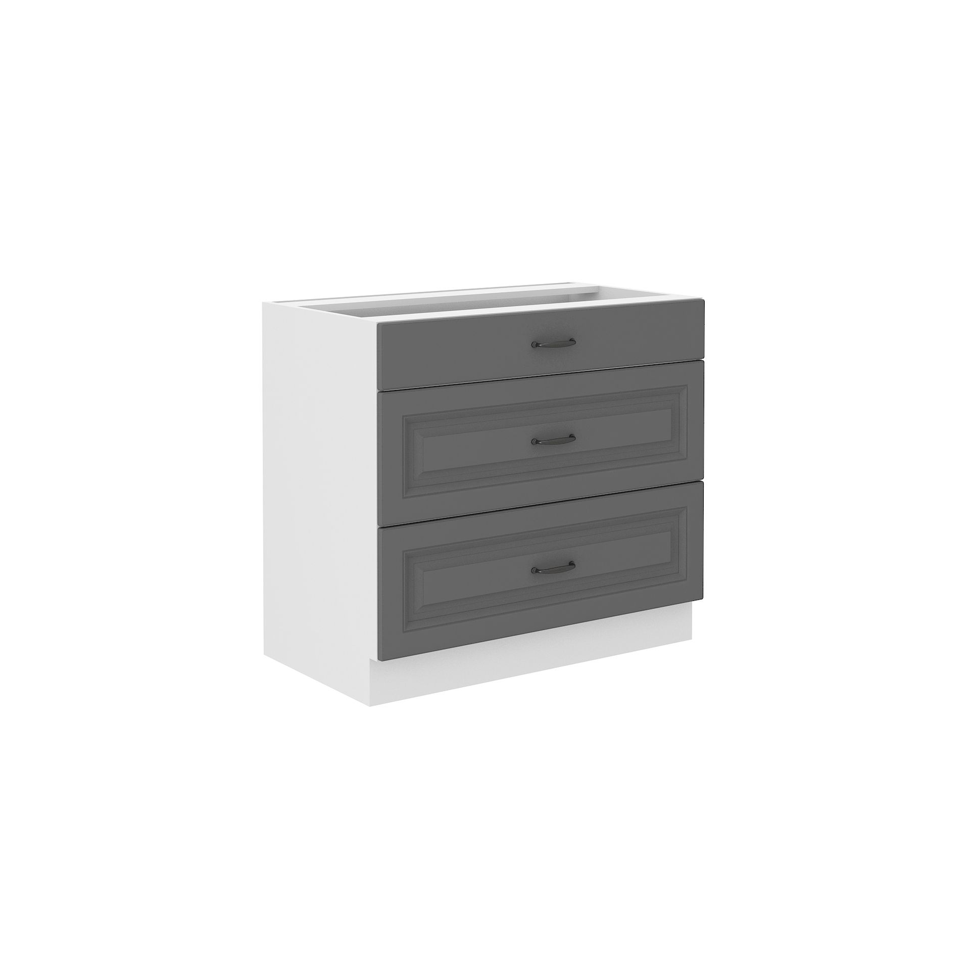 Szafka Dolna Stojąca 3 Szuflady 80D 3S Stilo Dust Grey Stolarz Lempert Dąb Artisan