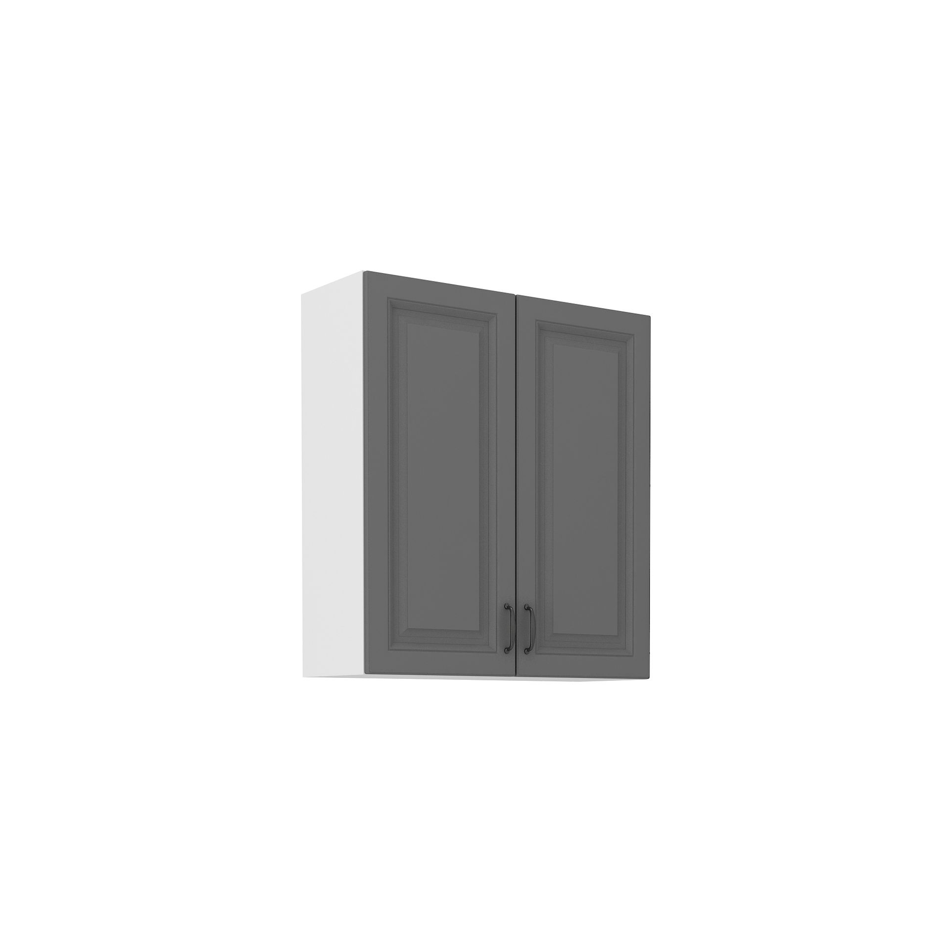 Szafka Górna Wisząca 2 Drzwi 80 G-90 2F Stilo Dust Grey Stolarz Lempert Biały Mat