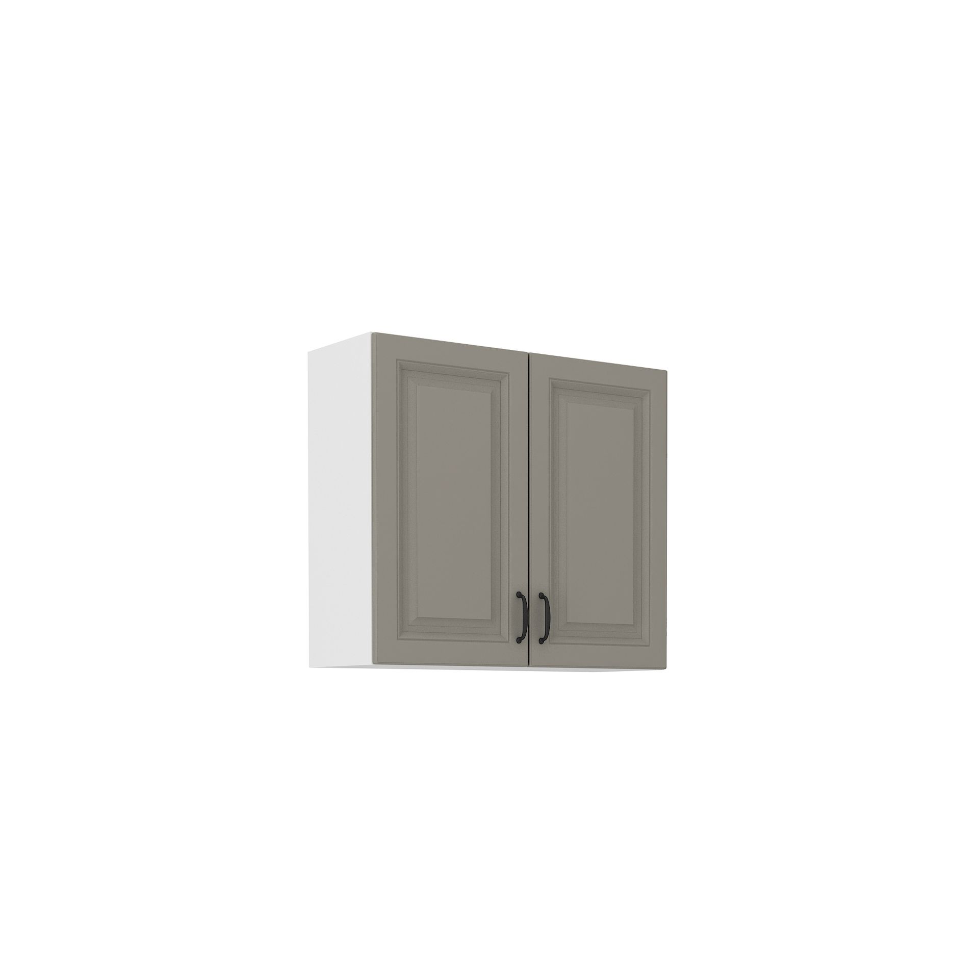 Szafka Górna Wisząca 2 Drzwi 80 G-72 2F Stilo Clay Grey Stolarz Lempert Biały Mat