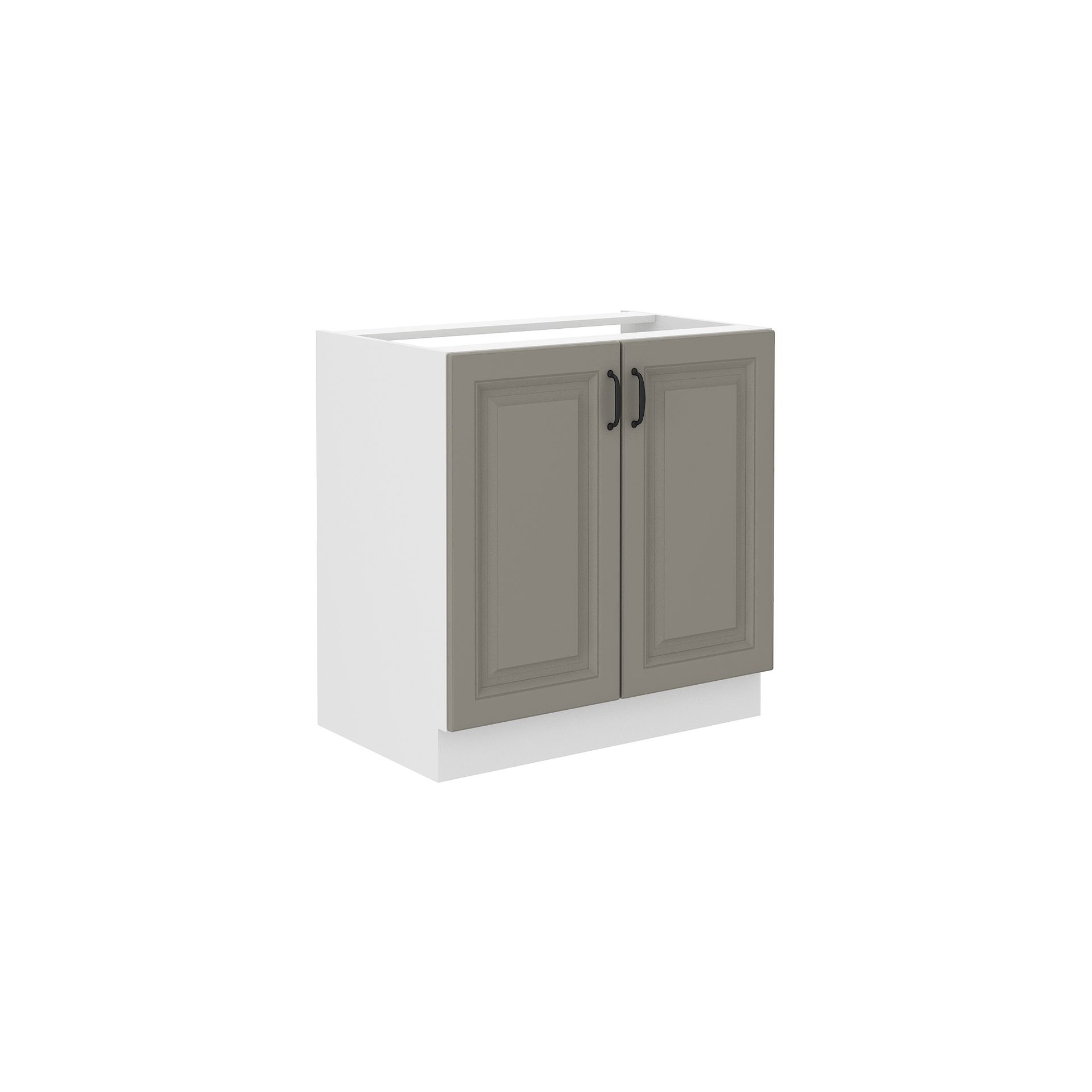 Szafka Pod Zlewozmywak 2 Drzwi 80ZL 2F Stilo Clay Grey Stolarz Lempert Biały Mat