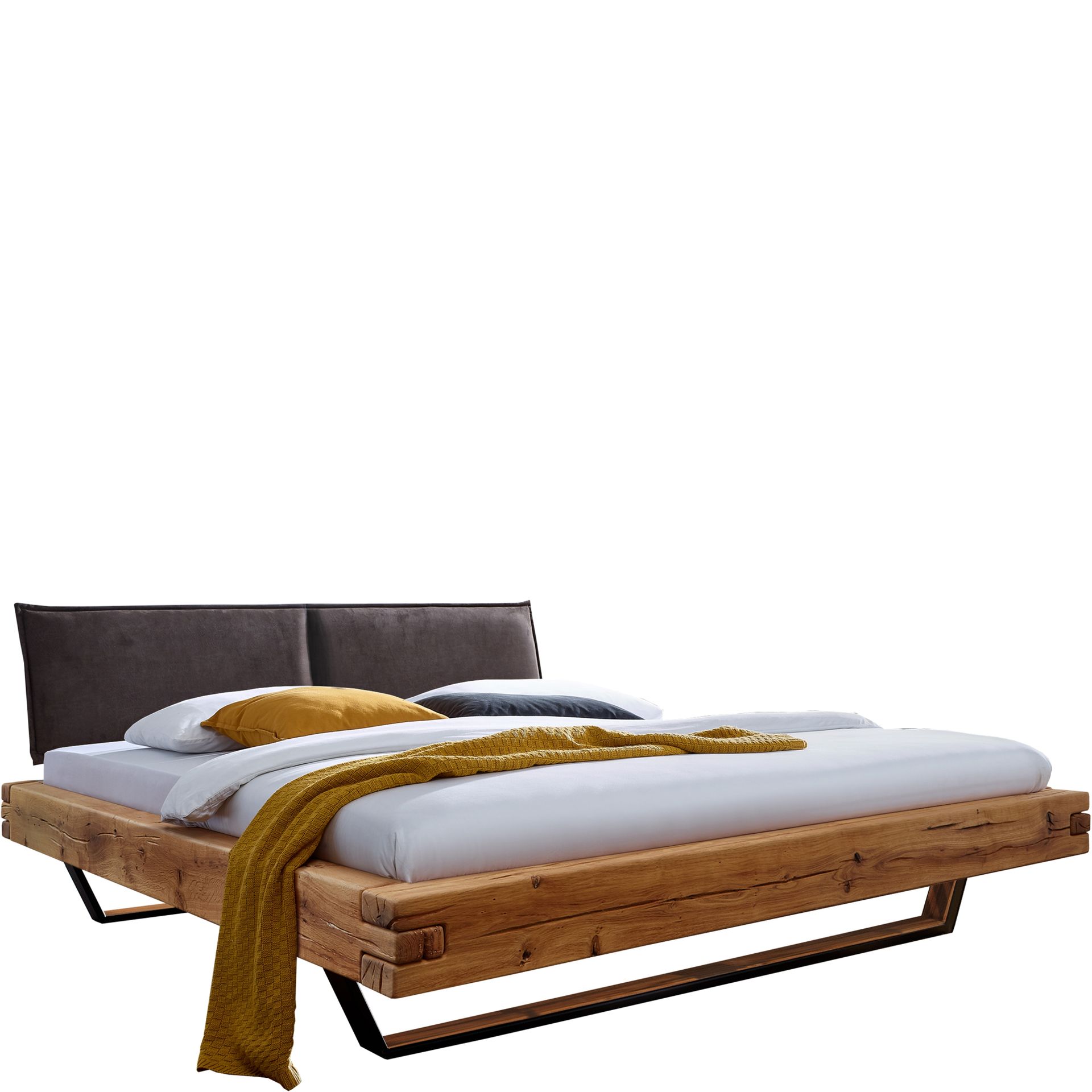 Łóżko 180 x 200 Drewniane z Dębu Dzikiego BE-0583-0301 G+K Meble