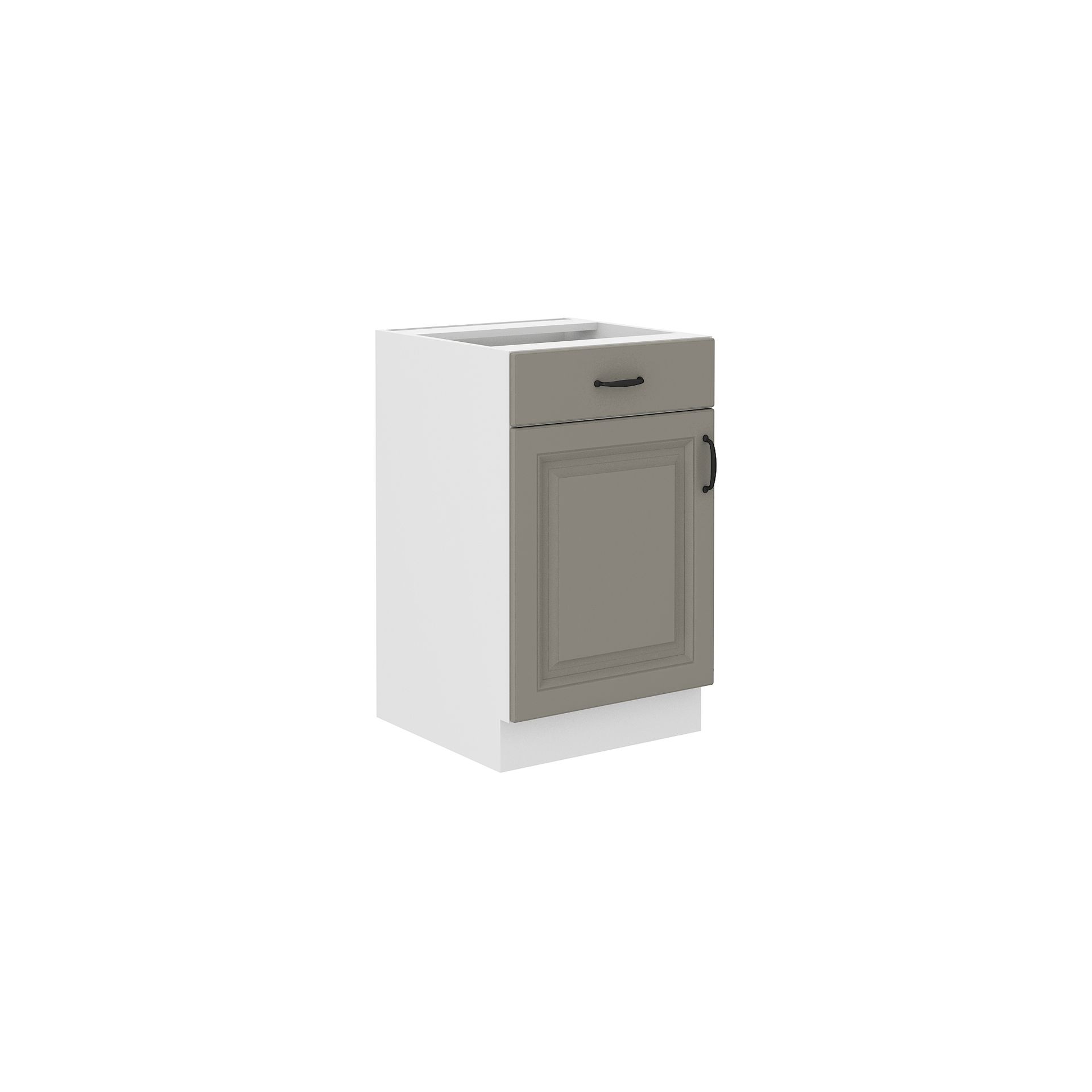 Szafka Dolna Stojąca 1 Drzwi 50 D 1F 1S Stilo Clay Grey Stolarz Lempert Dąb Artisan