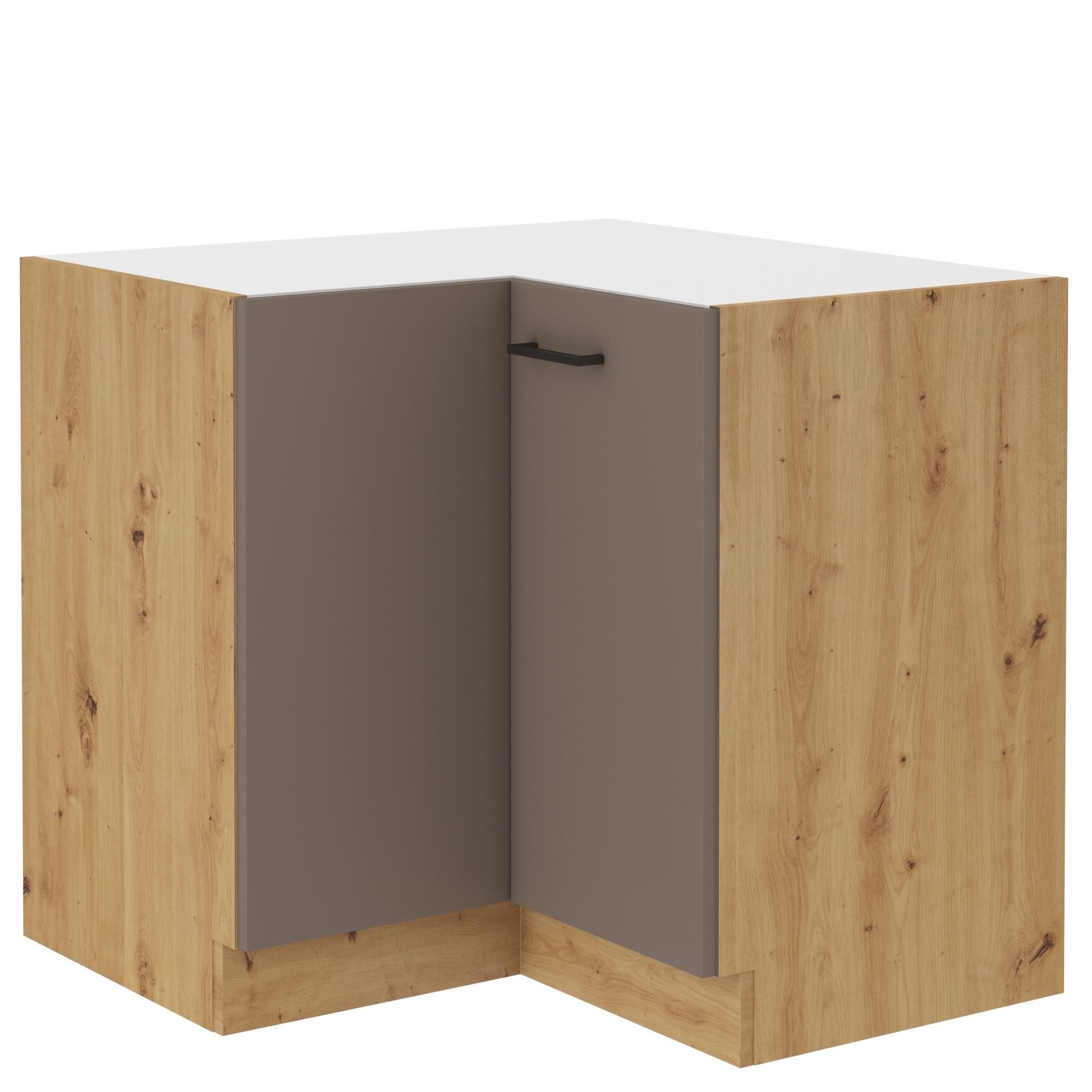 Szafka Kuchenna Stojąca Narożna 1 Drzwi 89 x 89 ND 1F Bolonia Stolarz Lempert Truffle Grey, Dąb Artisan