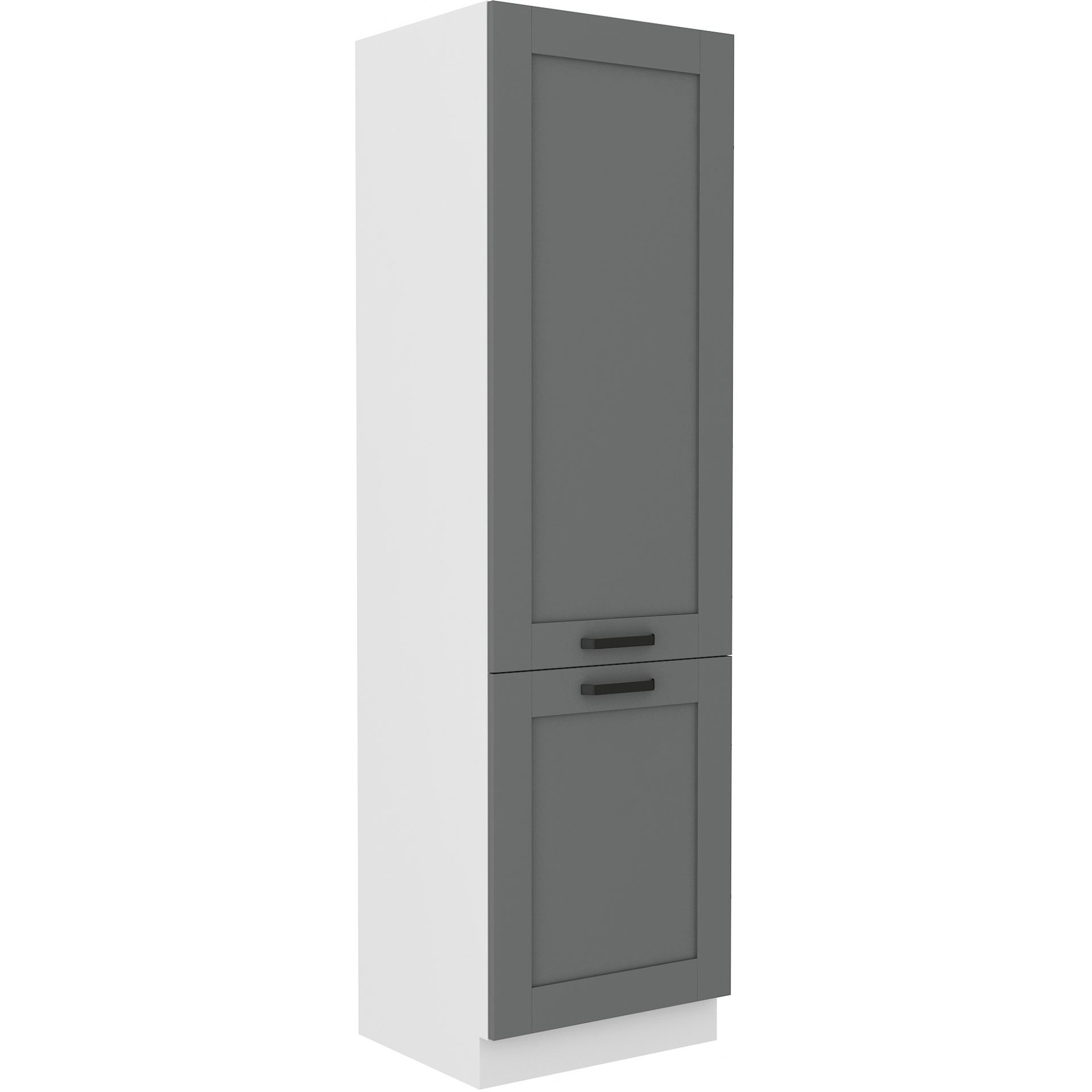 Szafka Dolna Wysoka Słupek 60 DK-210 2F Luna Dust Grey Stolarz Lempert Biały Mat