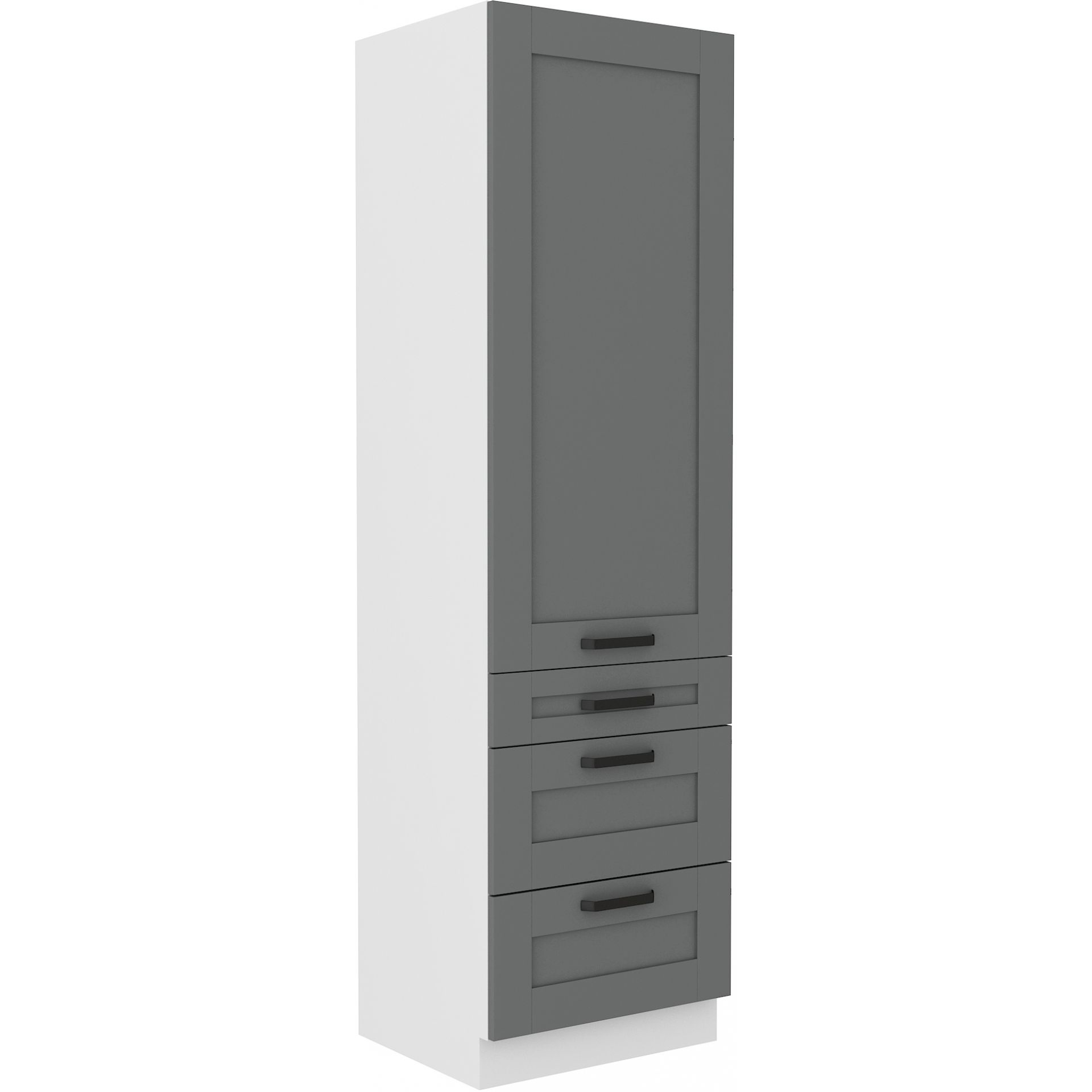 Szafka Dolna Wysoka Słupek 60 DKS-210 3S 1F Luna Dust Grey Stolarz Lempert Dąb Artisan