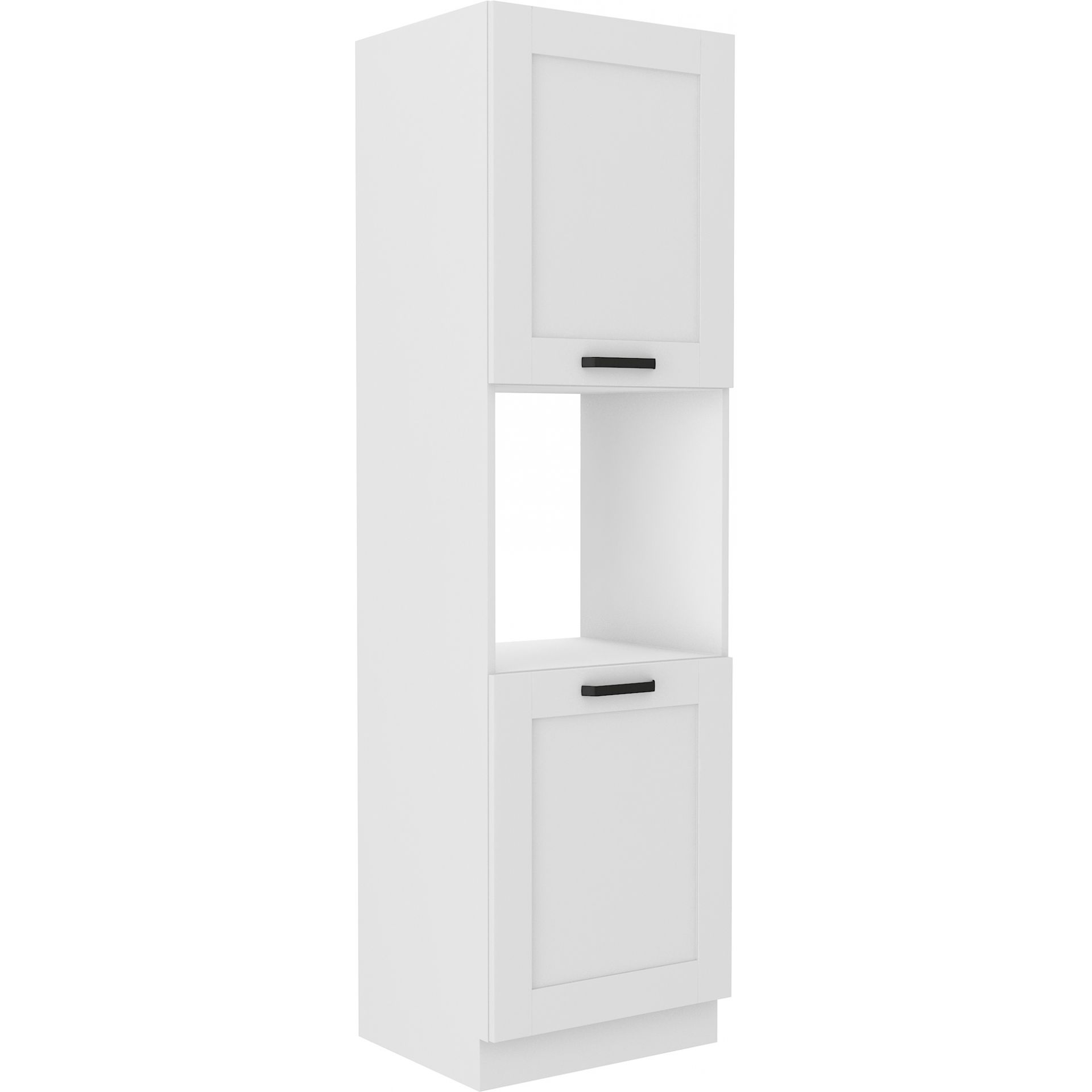 Szafka Dolna Wysoka Słupek Pod Zabudowę Piekarnika 60 DP-210 2F Luna Biały Mat Stolarz Lempert Biały Mat