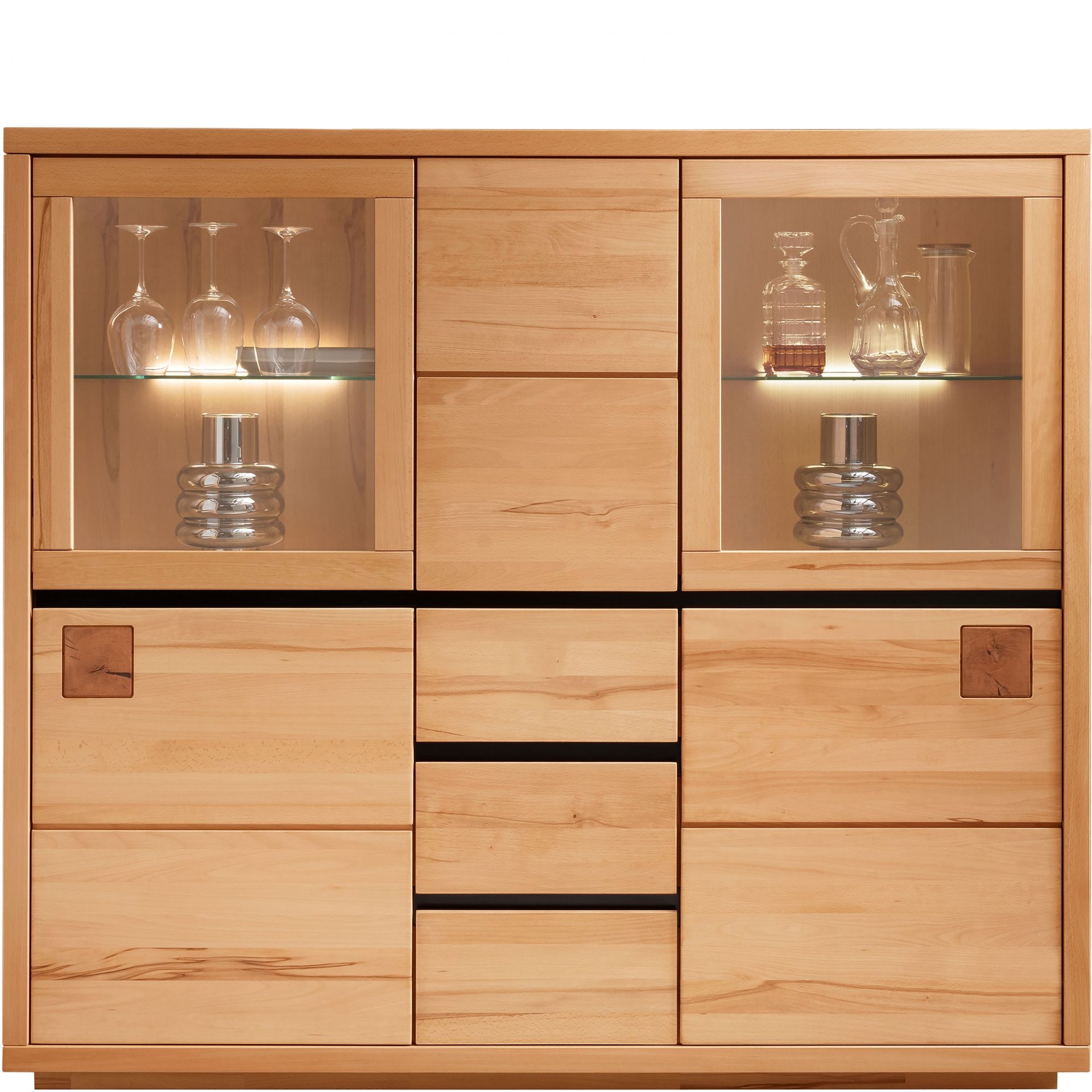 Kredens II Drewniany z Buku Olejowanego WZ-0159-5402 WZ-0159 Buk G+K Meble Buk Olejowany, Czarny