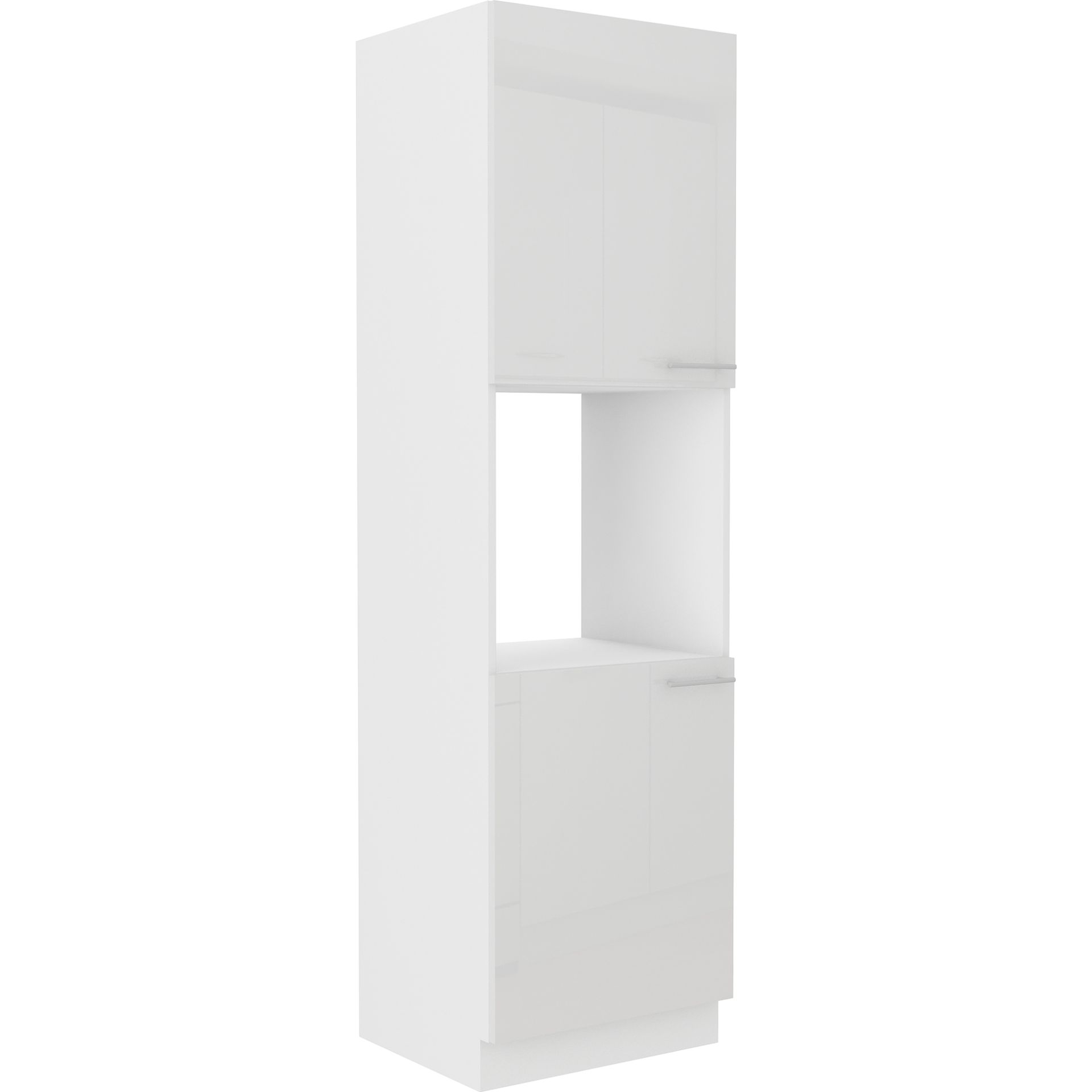 Szafka Dolna Wysoka Słupek Pod Zabudowę Piekarnika 60 DP-210 2F Lara Biały Połysk Stolarz Lempert Biały