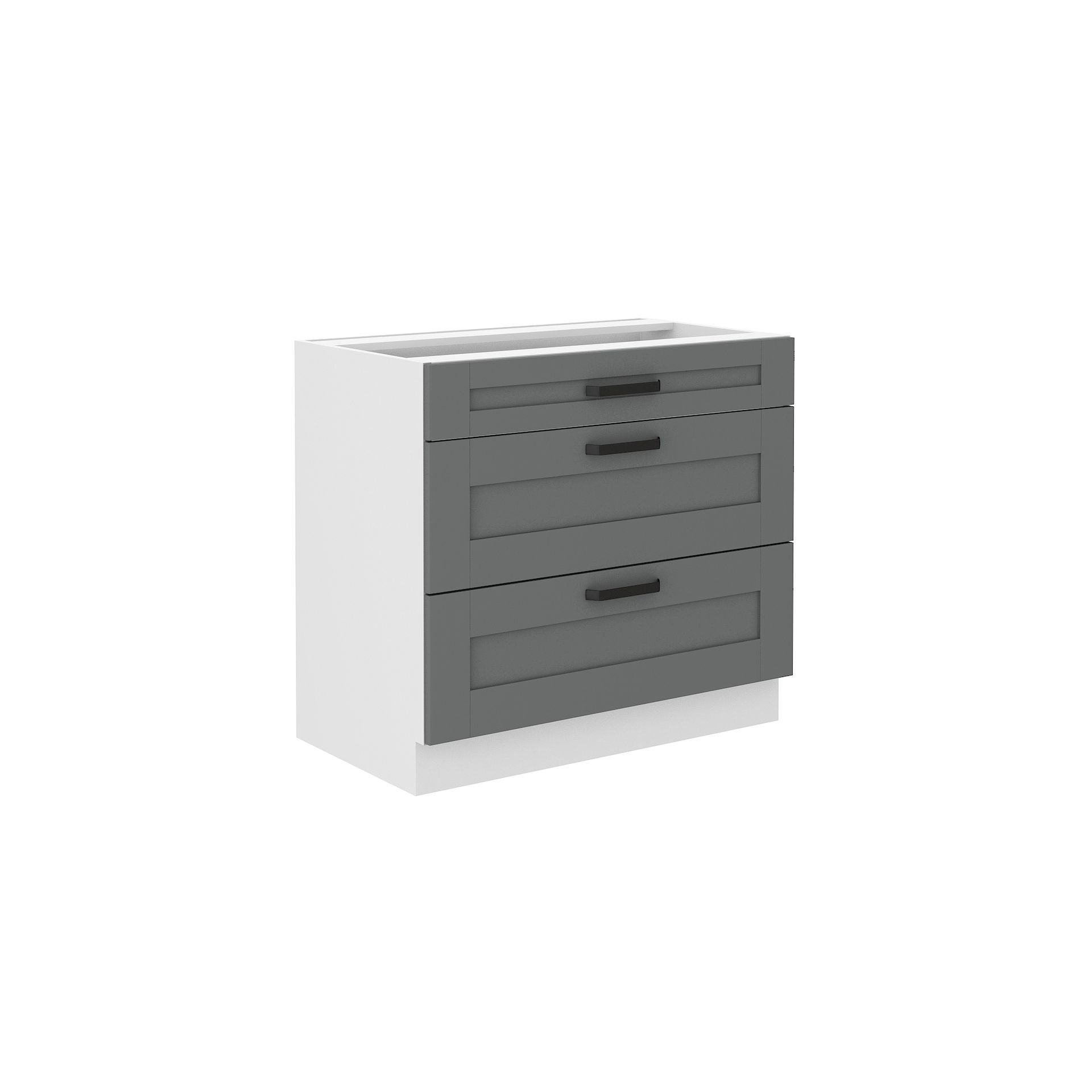 Szafka Dolna Stojąca 3 Szuflady 80D 3S Luna Dust Grey Stolarz Lempert Dąb Artisan