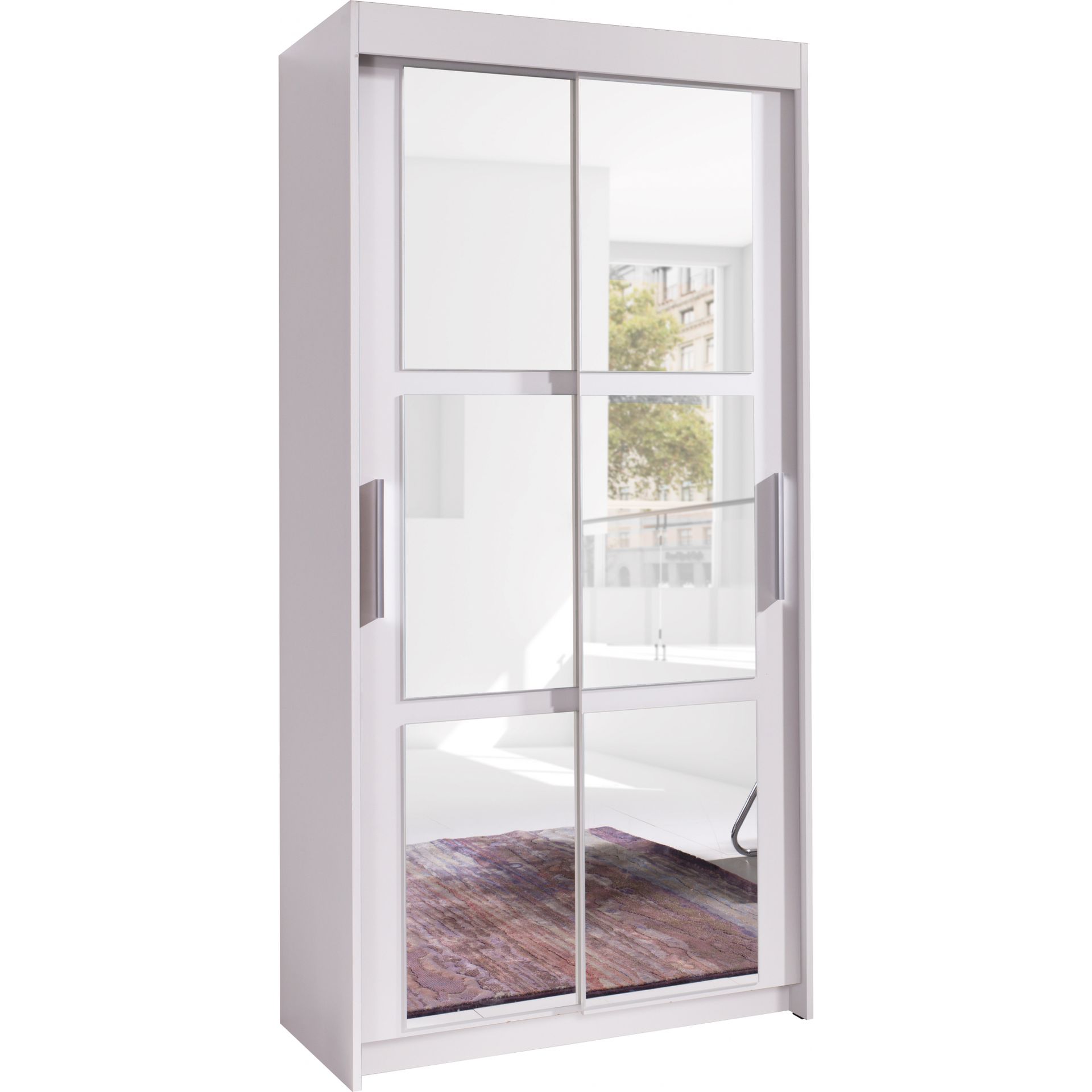 Szafa Karo 100 z Lustrami Jurek Meble Biały