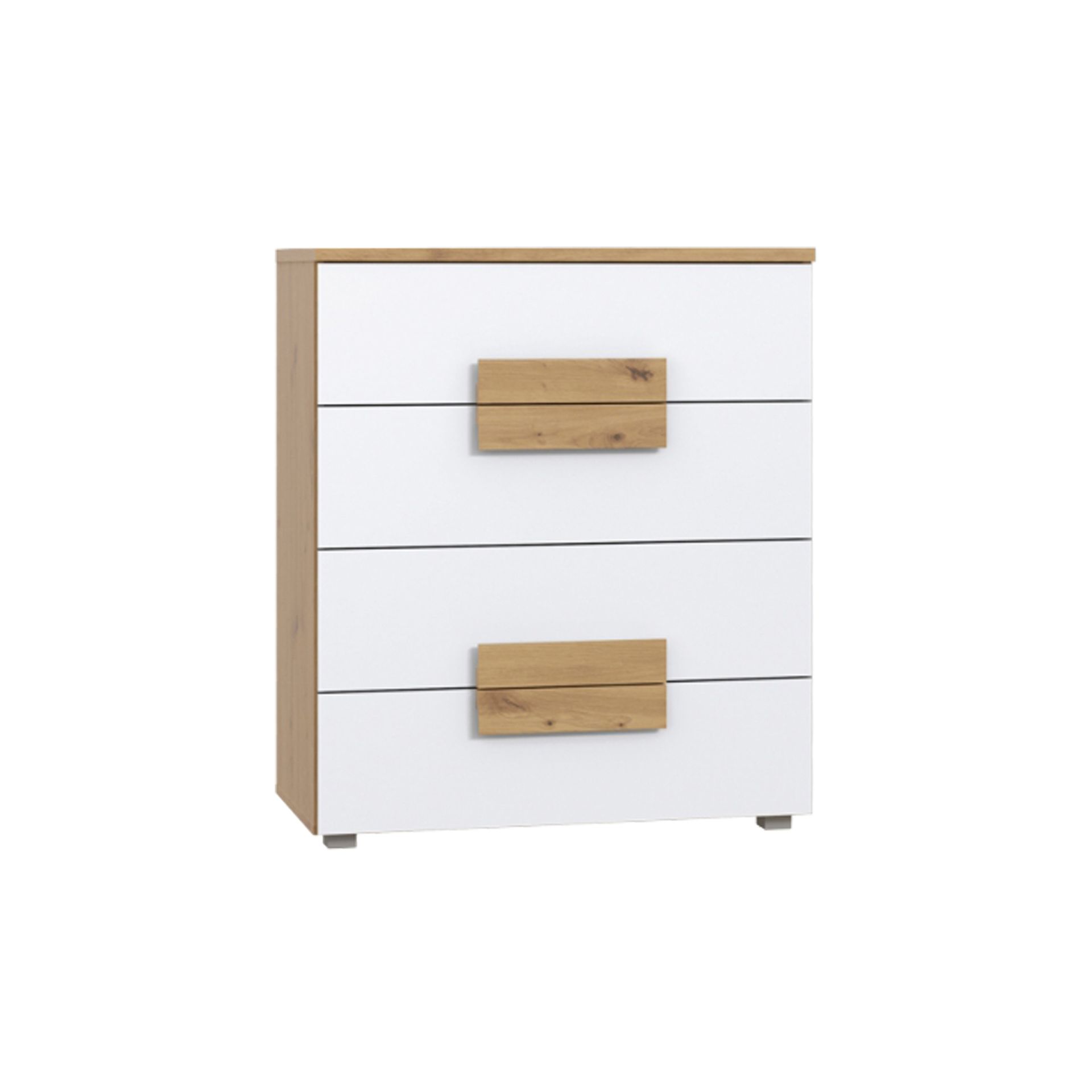 Komoda LBLK34-C804 Arkina Forte Dąb Artisan, Biały