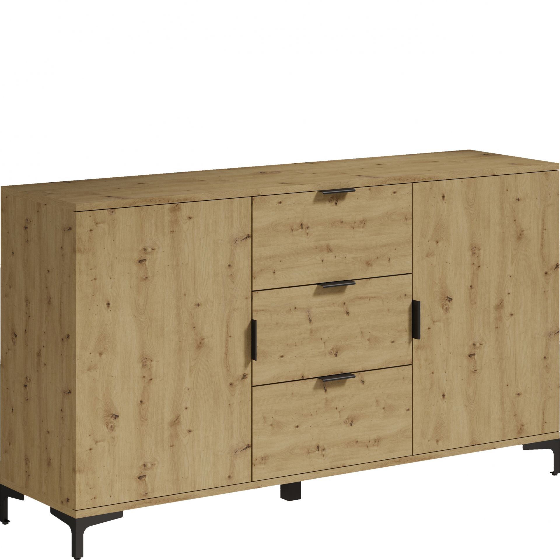 Komoda 1500 2D3S Len 04 Lena Artisan Meblomax Dąb Artisan