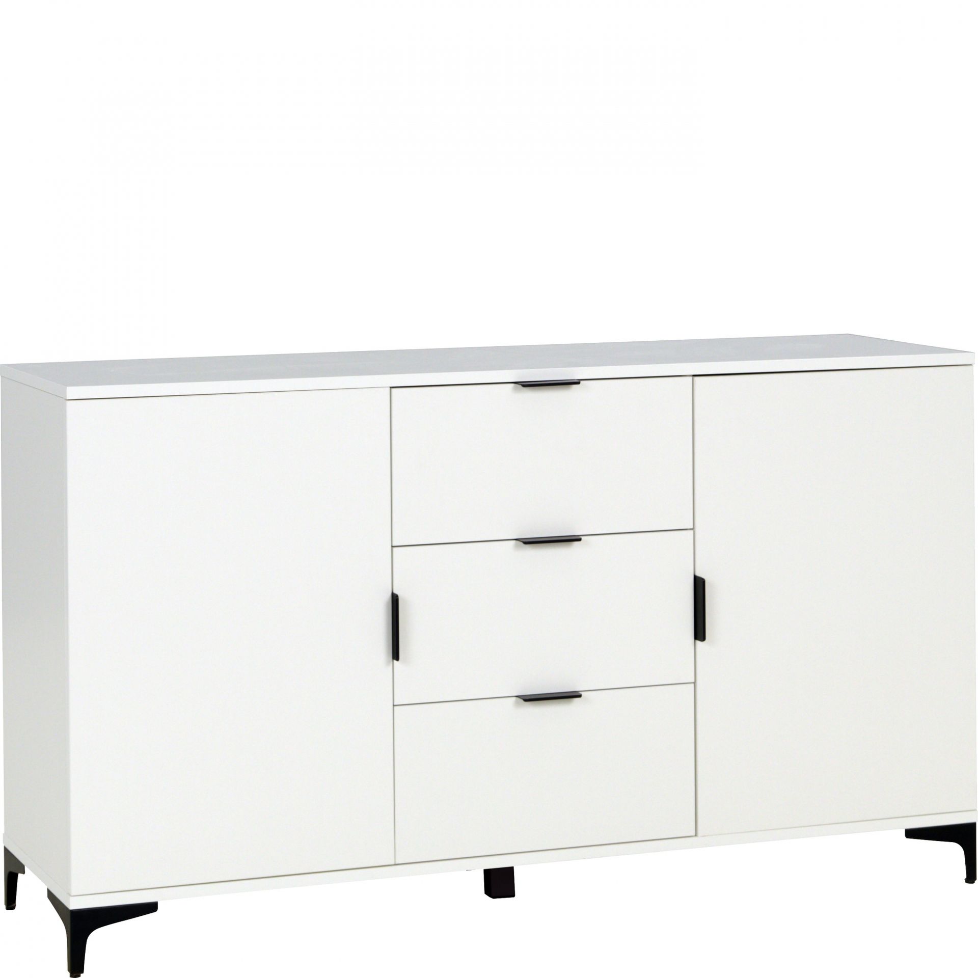 Komoda 1500 2D3S Len 04 Biały Mat Lena Biała Meblomax Biały