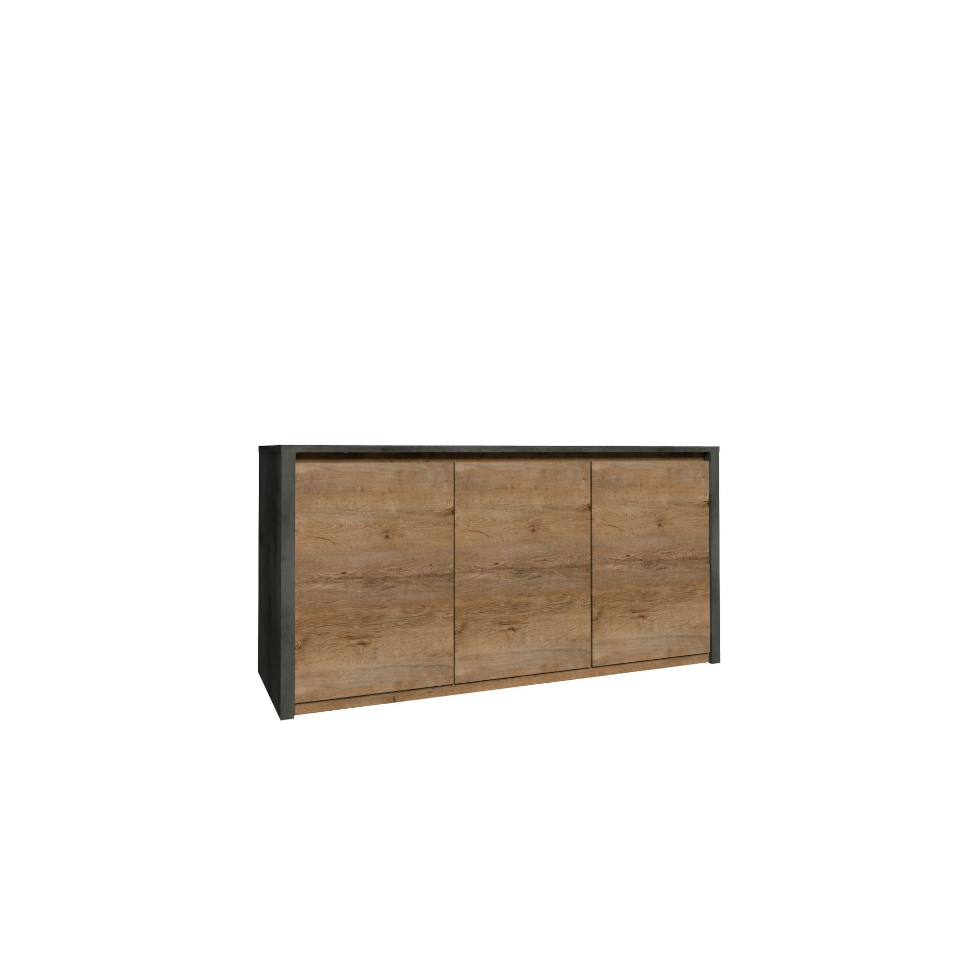 Komoda K3D Montana Grey Gała Meble Dąb Lefkas, Smooth Grey