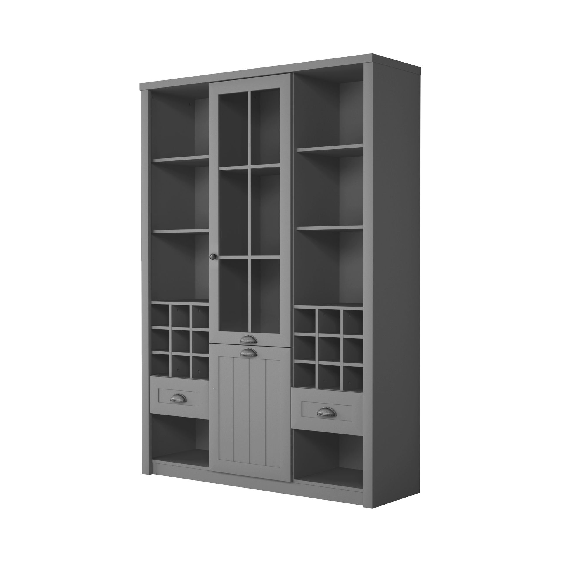 Kredens W2D2S Prowansja Grey Gała Meble Grey