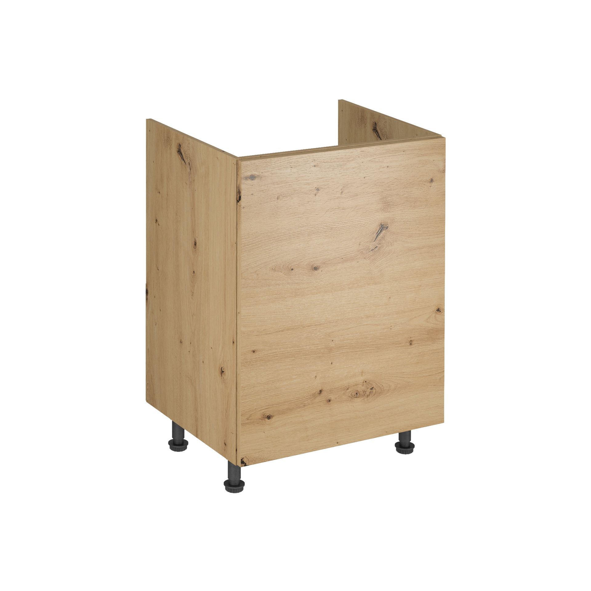 Szafka Dolna Stojąca Pod Zlewozmywak 1 Drzwi D60Z-P/L Langen Gała Meble Beige Mat, Metal Czarny