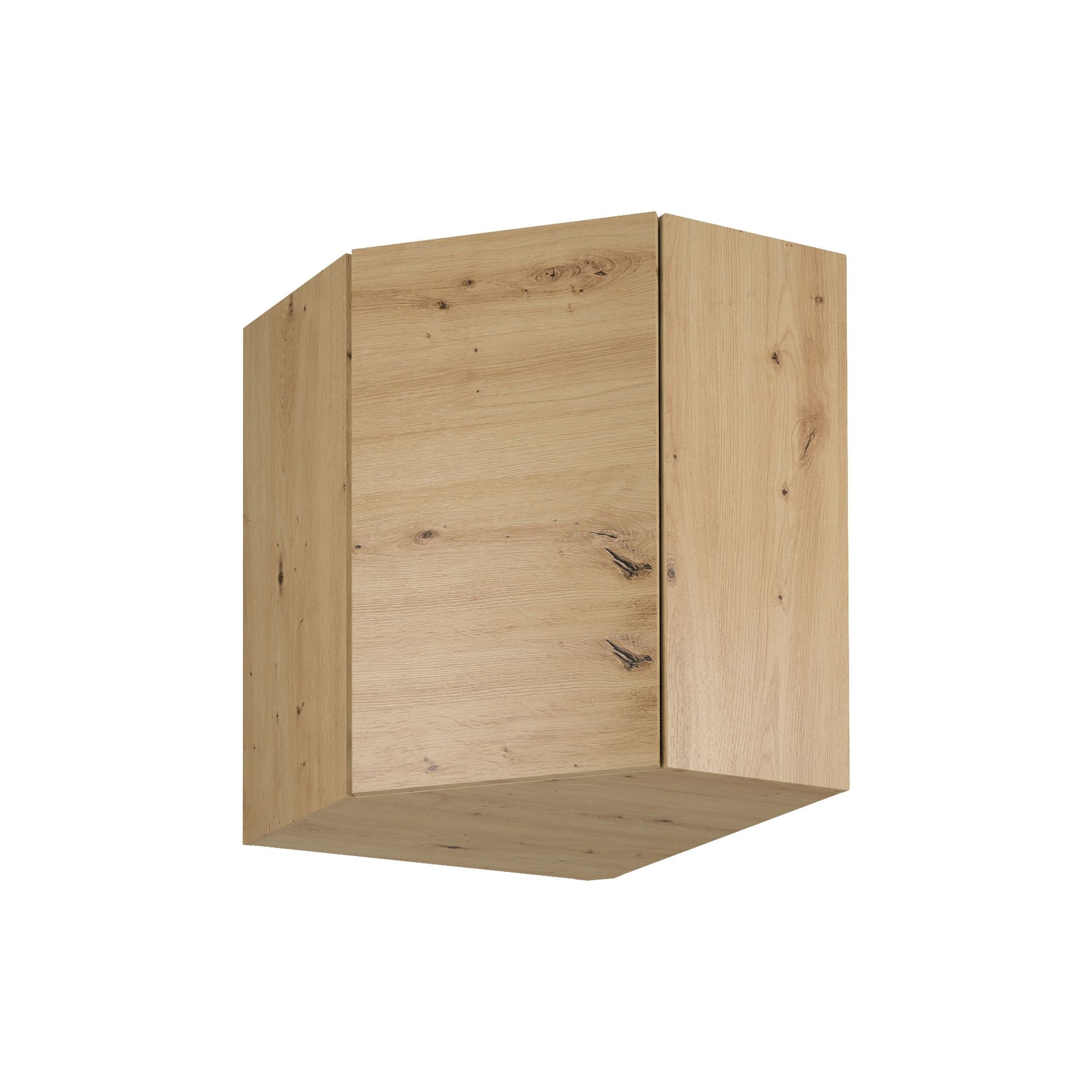 Szafka Górna Wisząca Narożna 1 Drzwi G60N Langen Gała Meble Beige Mat, Metal Czarny