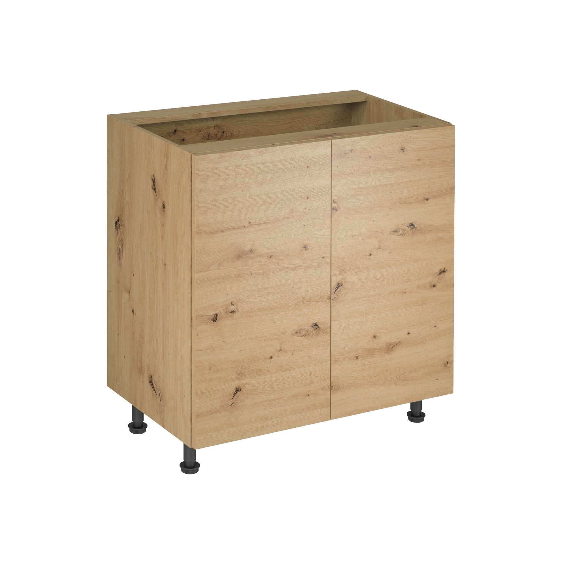 Szafka Dolna Stojąca 2 Drzwi D80 Langen Gała Meble Beige Mat, Brak - System Push to Open