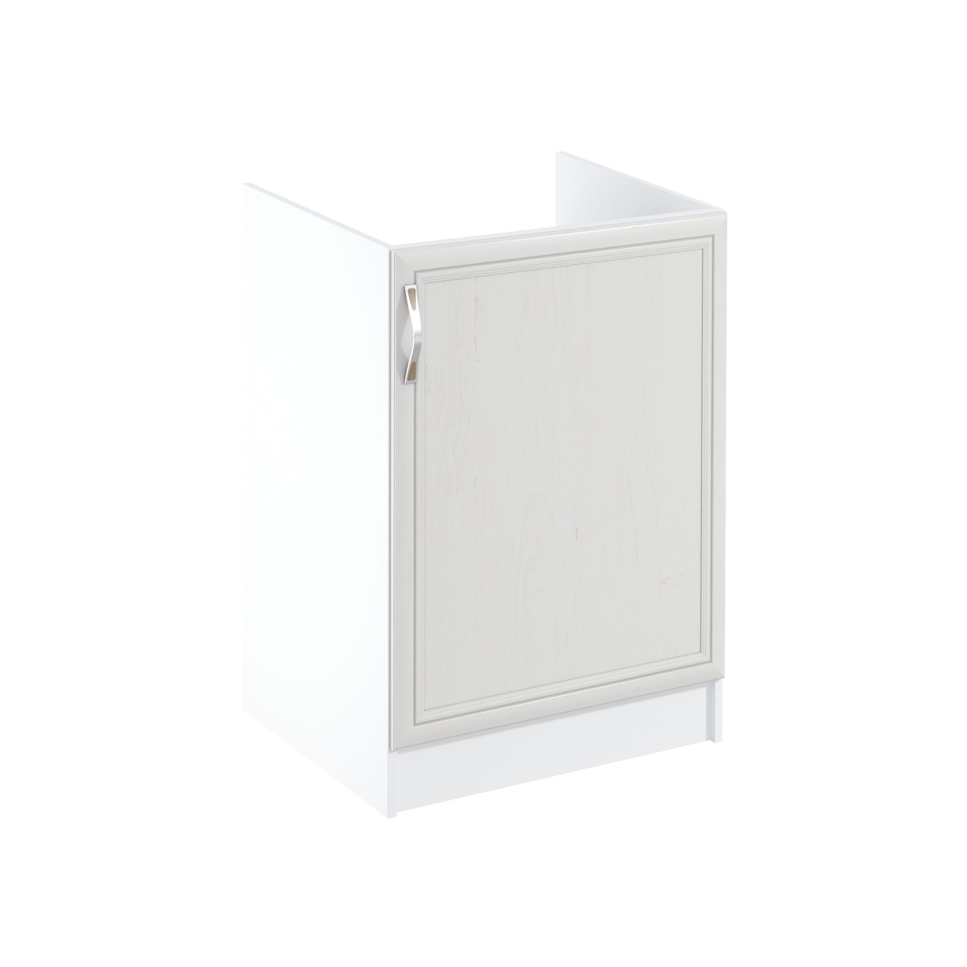 Szafka Dolna Stojąca Pod Zlewozmywak 1 Drzwi D60Z Prawa Sycylia White Gała Meble Sosna Andersen, Biały