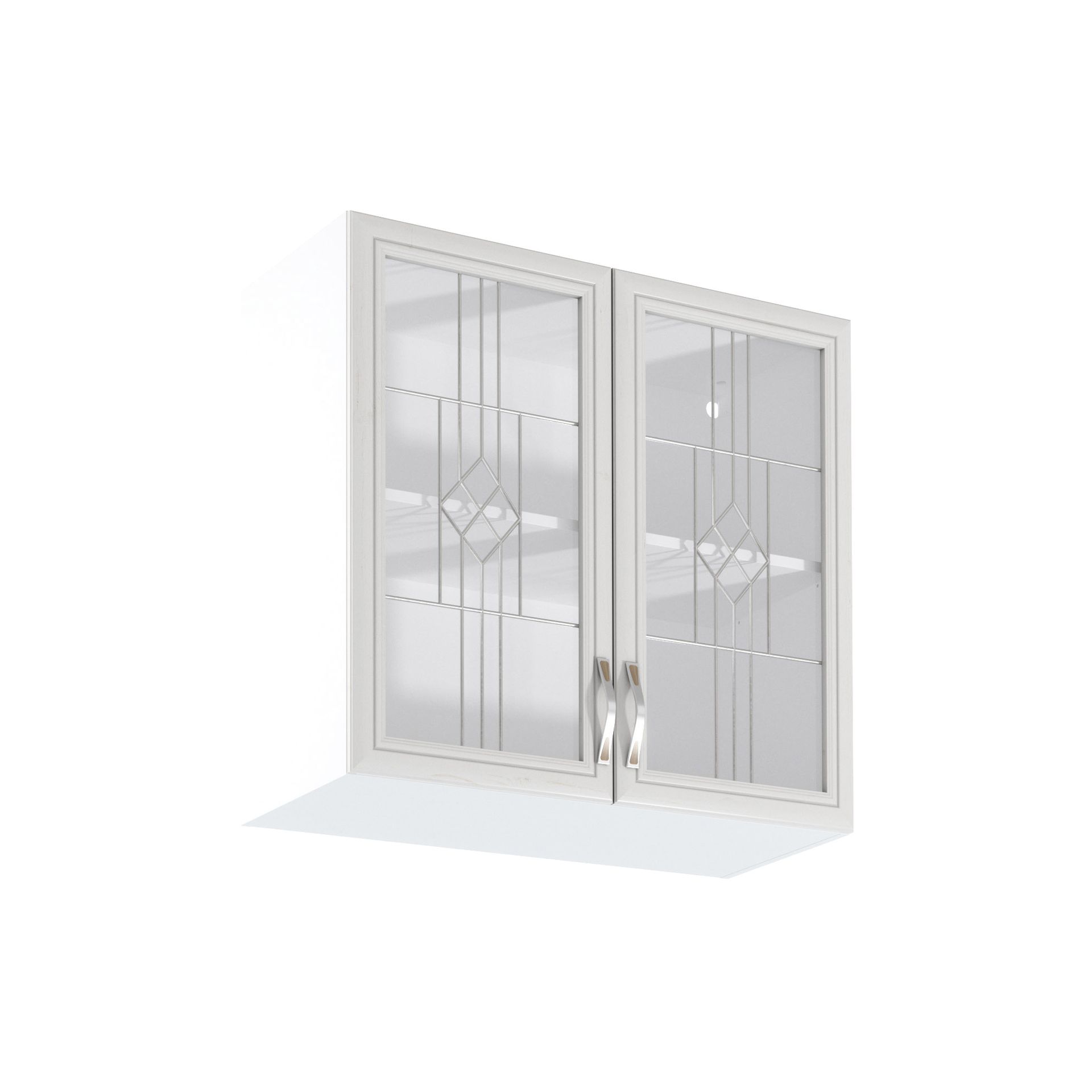 Szafka Górna Wisząca z Witryną 2 Drzwi G80S Sycylia White Gała Meble Sosna Andersen, Biały