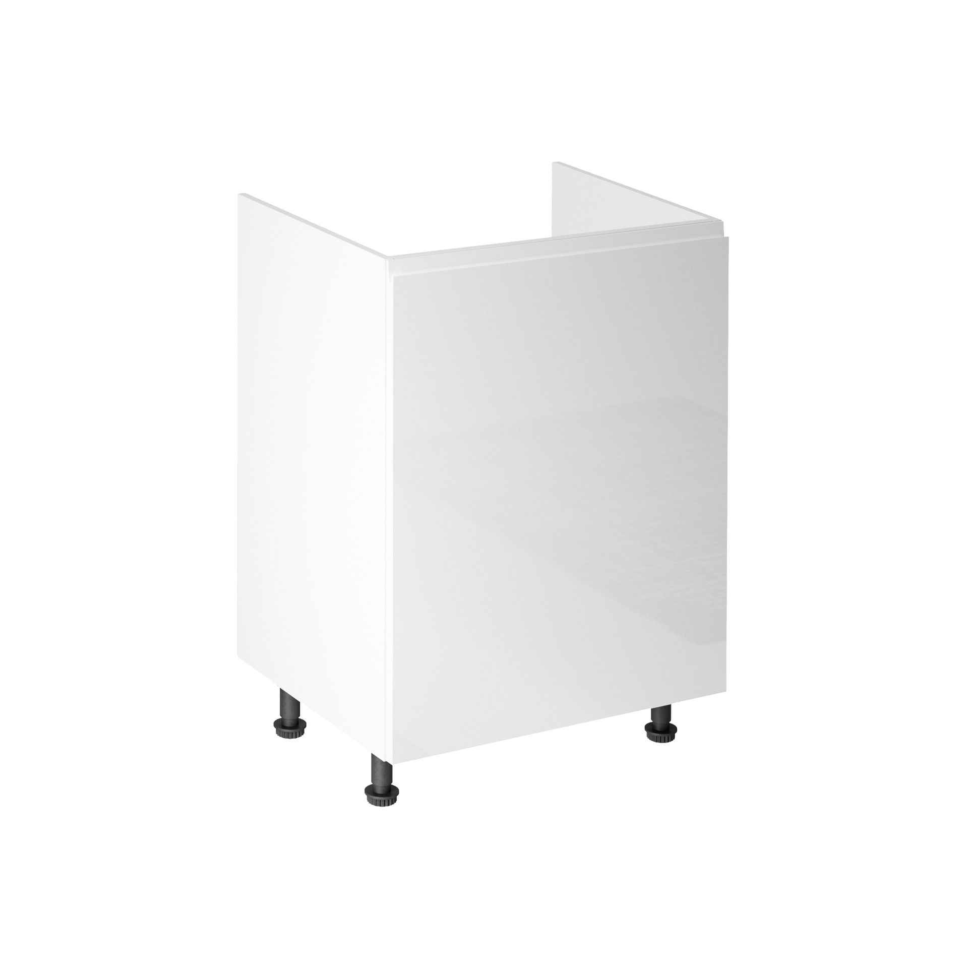 Szafka Dolna Stojąca Pod Zlewozmywak 1 Drzwi D60Z Lewa Aspen Gała Meble Grey Połysk