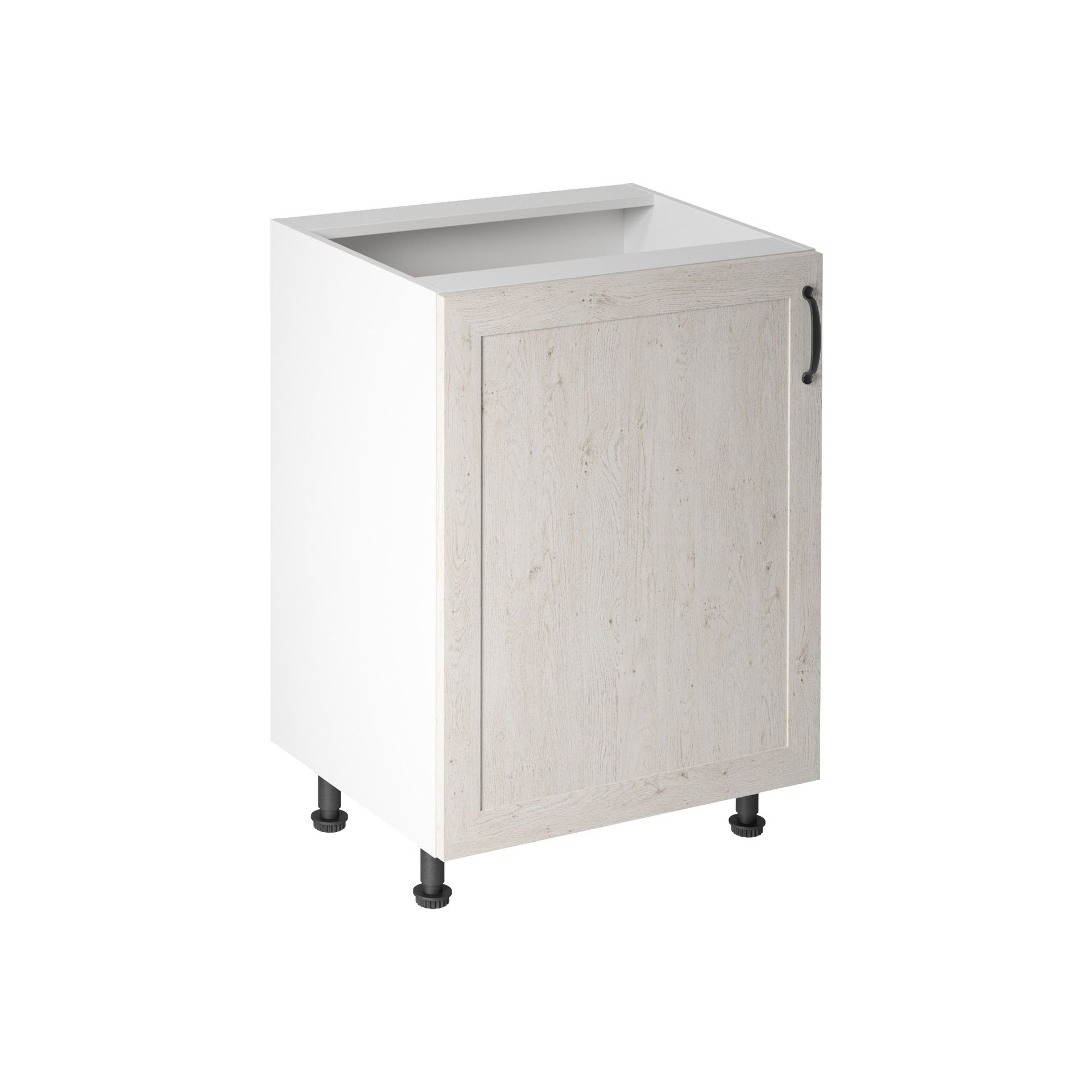 Szafka Dolna Stojąca 1 Drzwi D60 Lewa Royal Gała Meble Sosna Nordycka, Biały