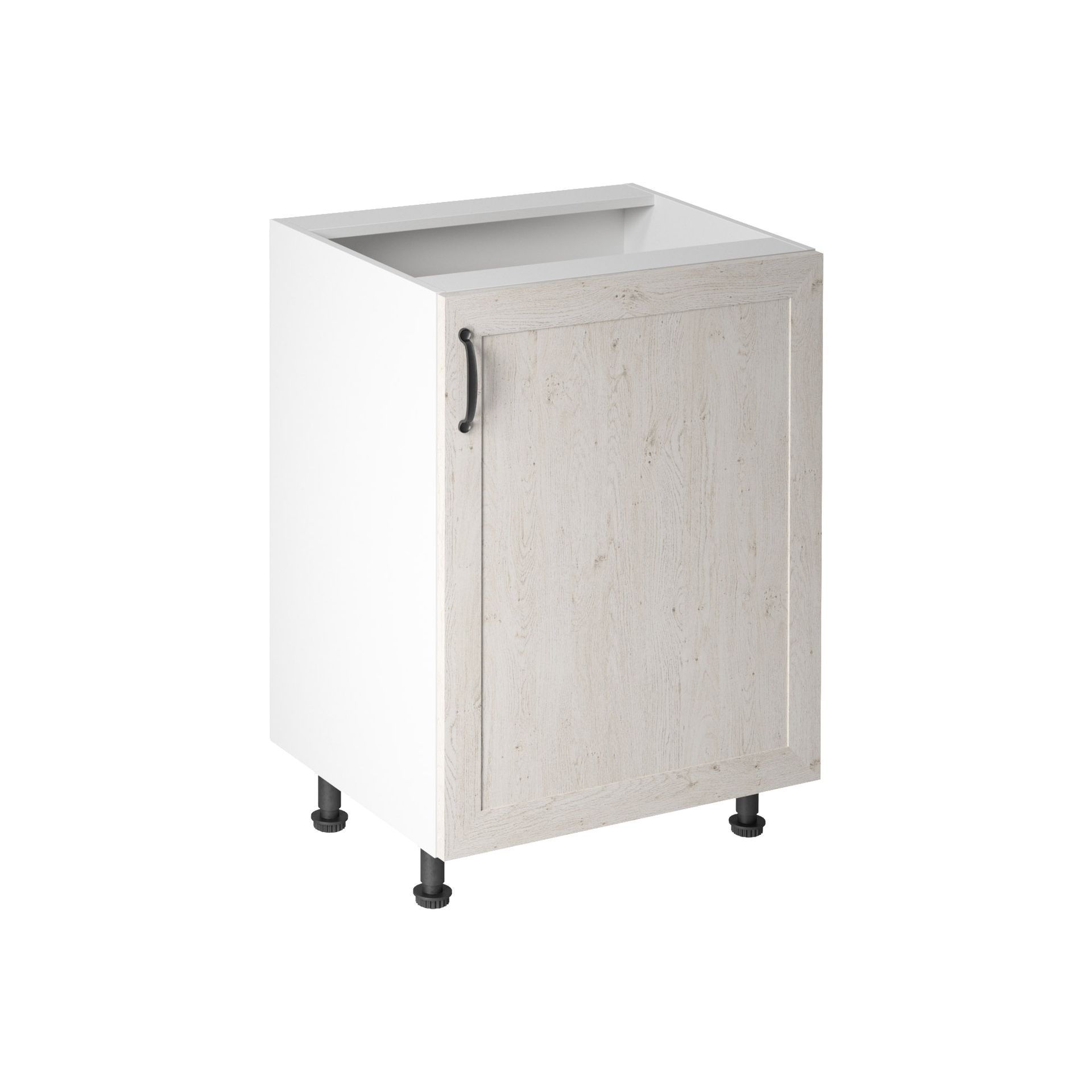 Szafka Dolna Stojąca 1 Drzwi D60 Prawa Royal Gała Meble Sosna Nordycka, Biały