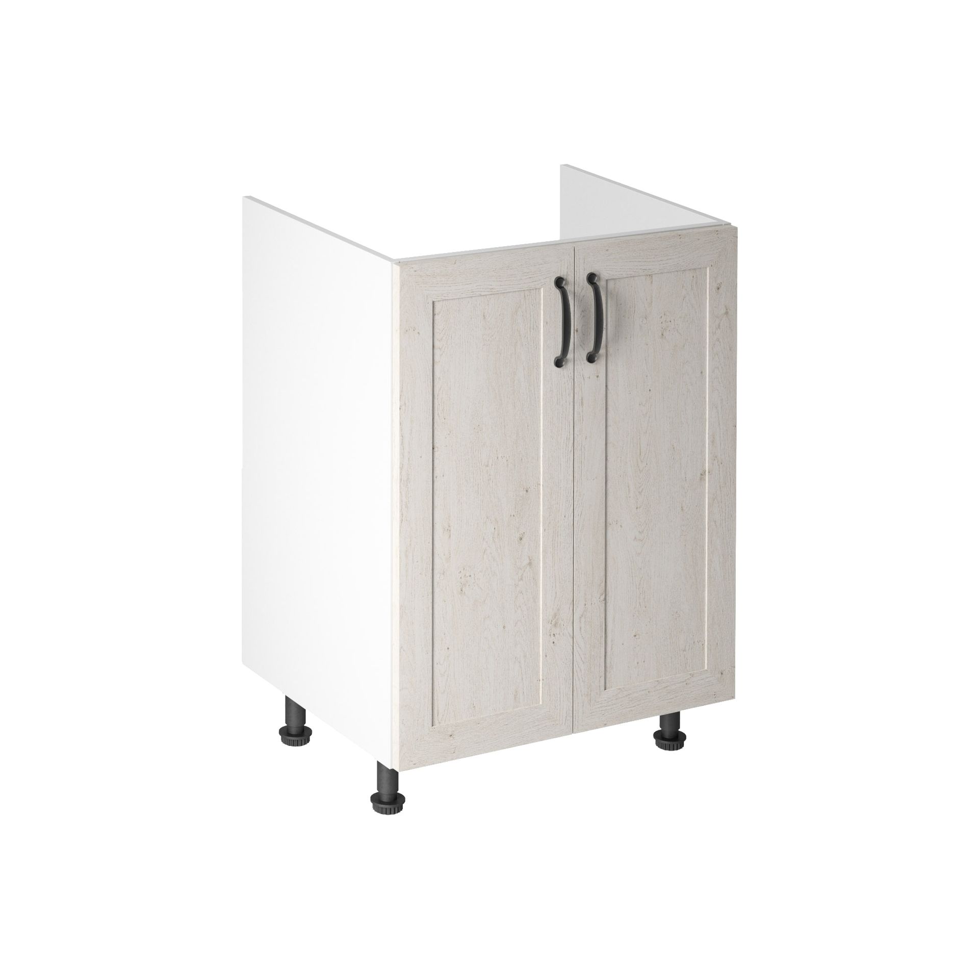 Szafka Dolna Stojąca Pod Zlewozmywak 2 Drzwi D60Z Royal Gała Meble Sosna Nordycka, Biały