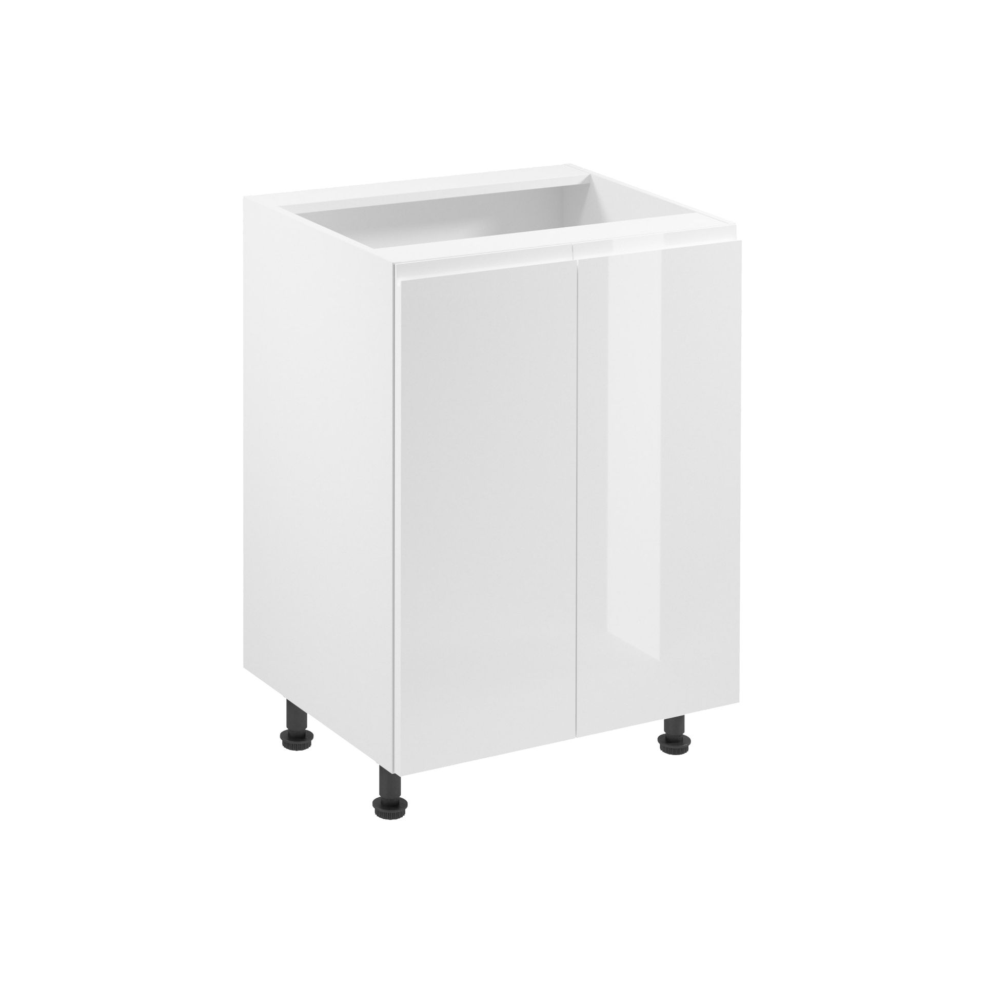 Szafka Dolna Stojąca 2 Drzwi D60 Aspen Gała Meble Grey Połysk