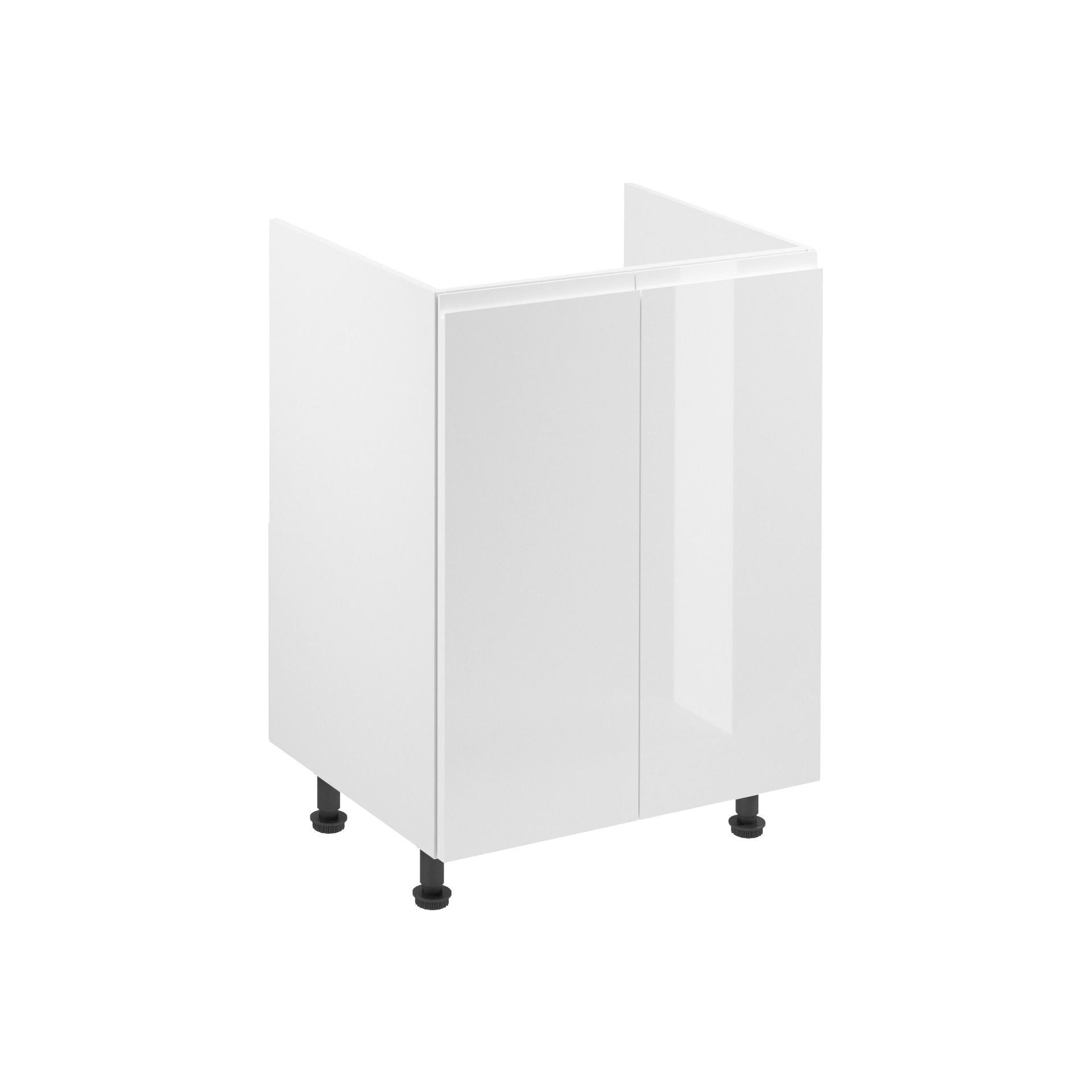 Szafka Dolna Stojąca Pod Zlewozmywak 2 Drzwi D60Z Aspen Gała Meble Grey Połysk