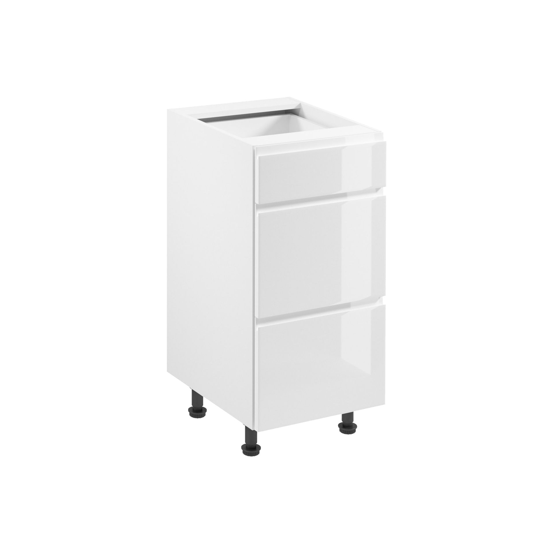 Szafka Dolna Stojąca 3 Szuflady D40S3 Aspen Gała Meble White Połysk