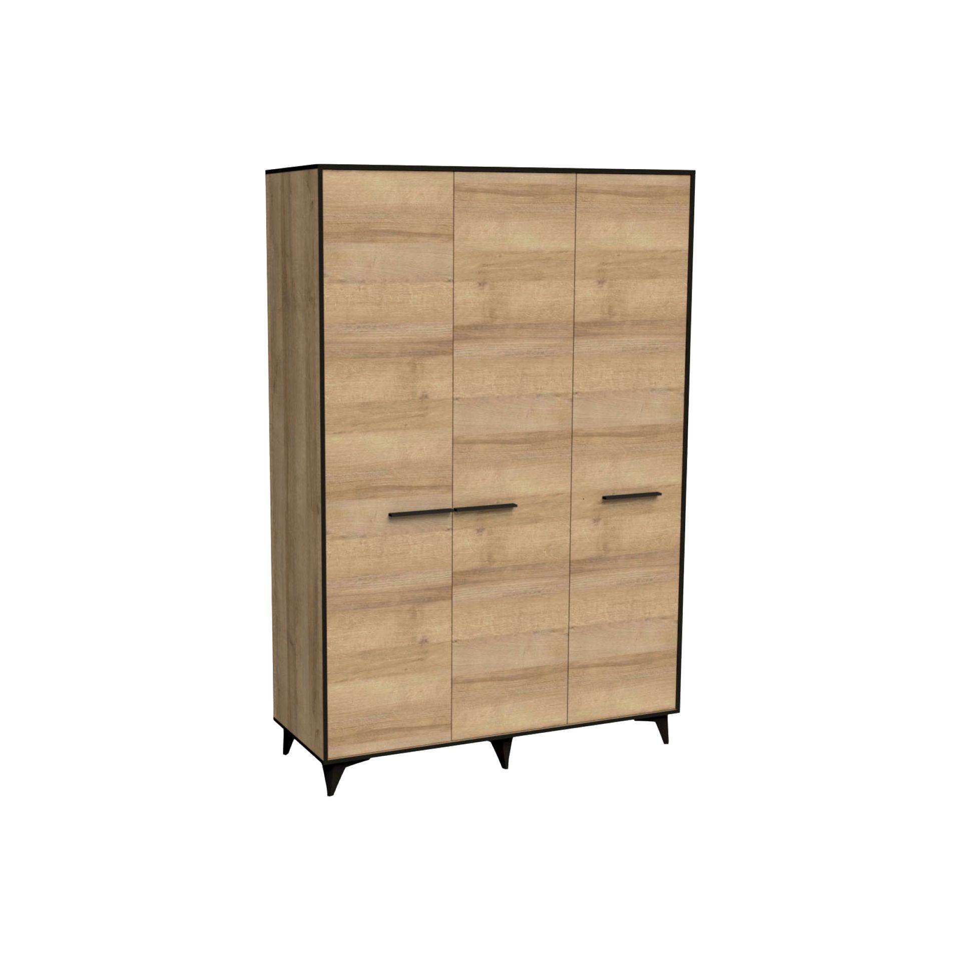 Szafa S3D Frida Sypialnia Dąb Riviera Gała Meble Dąb Riviera, Dąb Riviera, Czarny