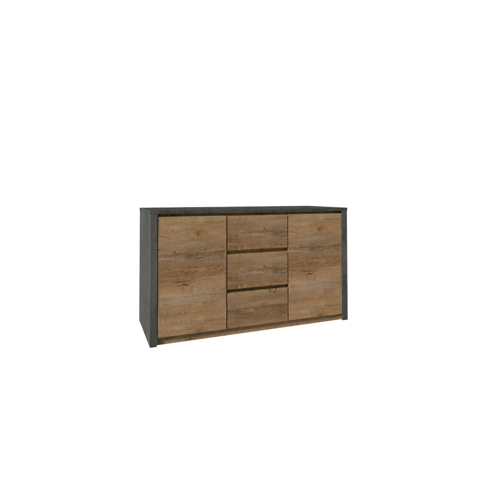 Komoda K2DP Montana Grey Gała Meble Dąb Lefkas, Smooth Grey