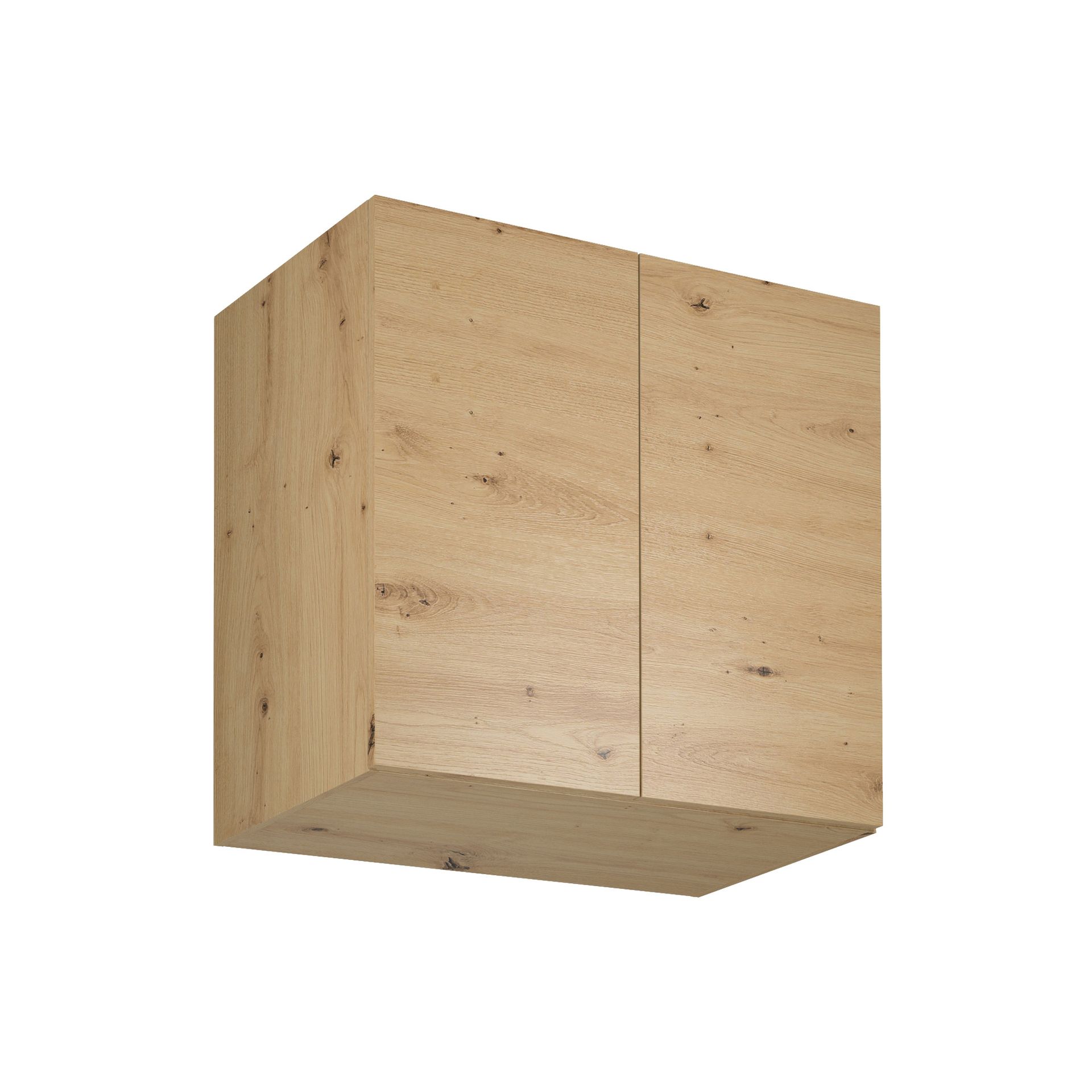 Szafka Górna Wisząca 2 Drzwi G80G Langen Gała Meble Beige Mat, Metal Czarny