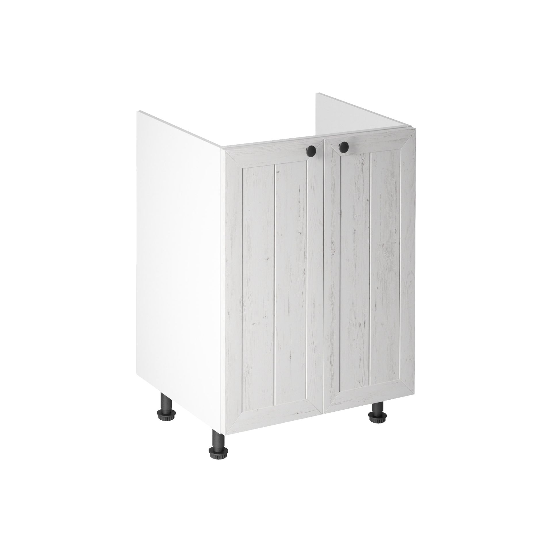 Szafka Dolna Stojąca Pod Zlewozmywak 2 Drzwi D60Z Prowansja Gała Meble Sosna Andersen, Biały