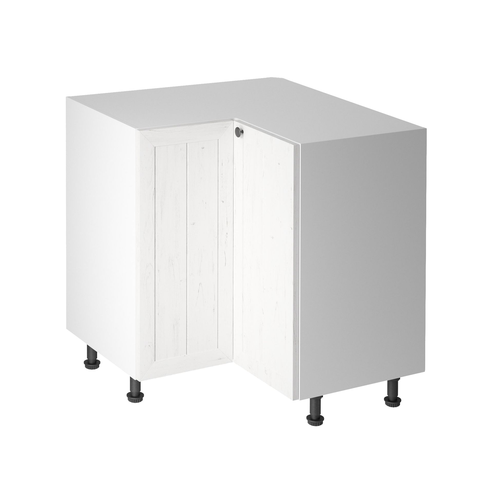 Szafka Dolna Stojąca Narożna 2 Drzwi D90N Prowansja Gała Meble Sosna Andersen, Biały