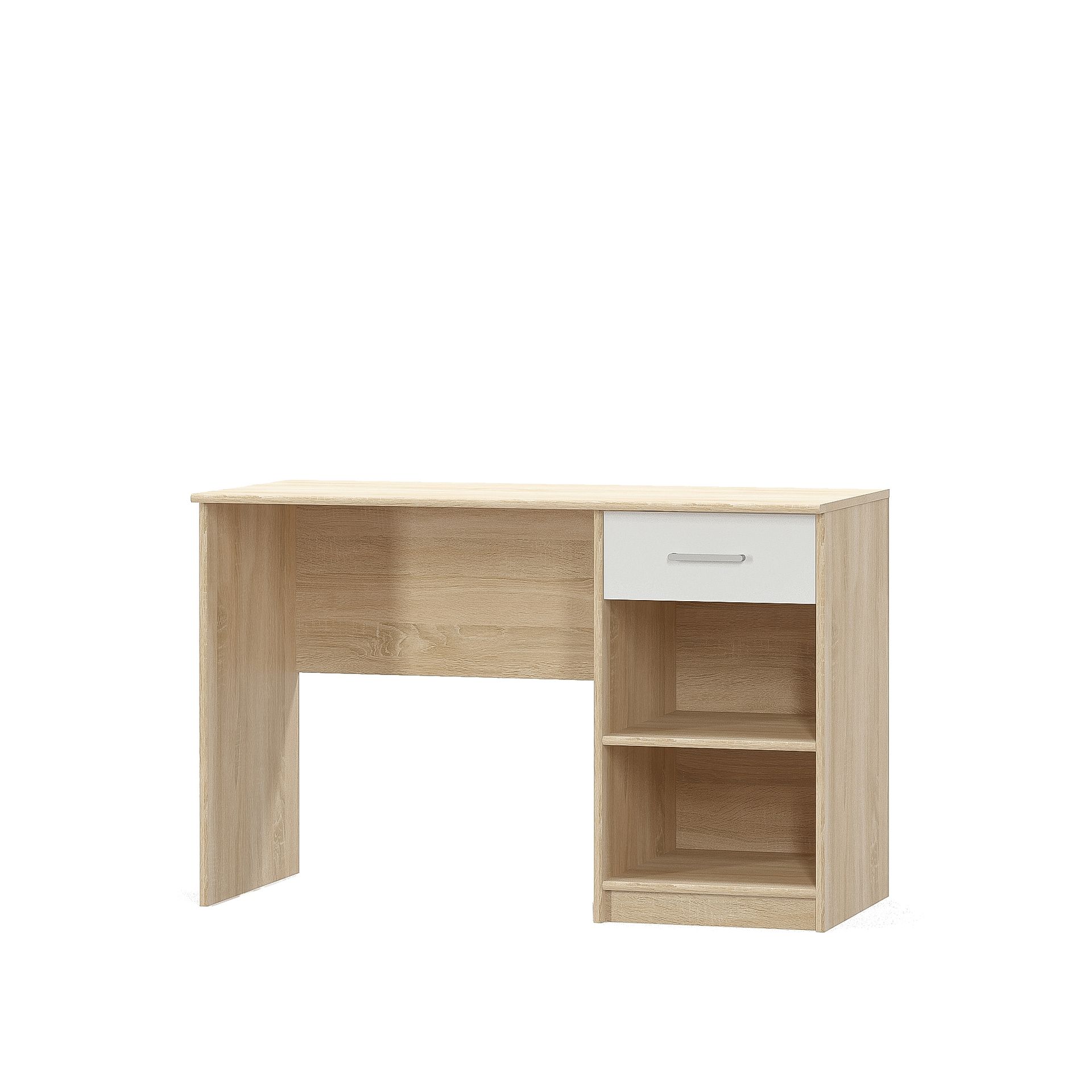 Biurko 1S Tips Biały Mebel Bos Biały, Dąb Sonoma