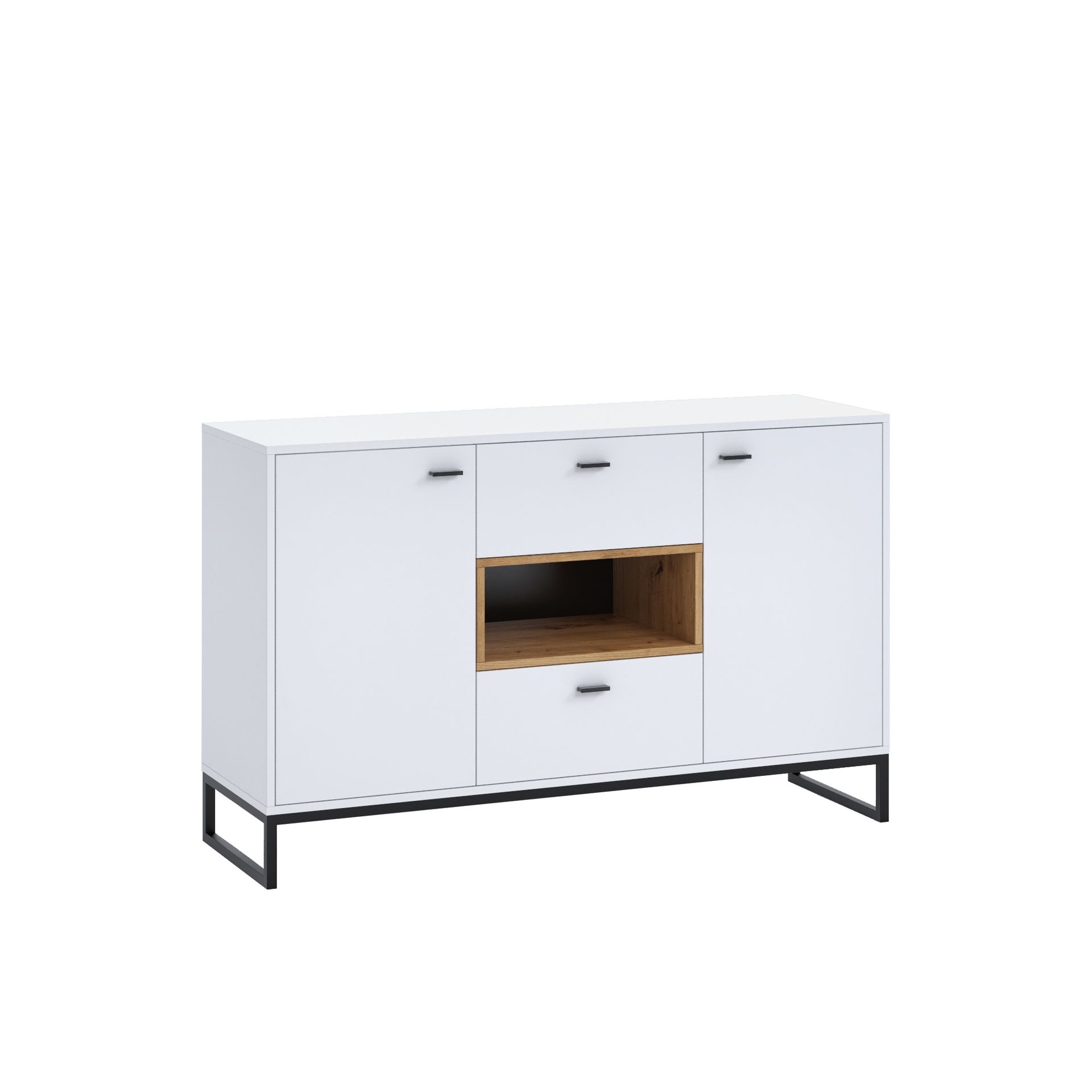 Komoda 2D2SZ OL-02 Olier GIB Meble Biały / Dąb Artisan