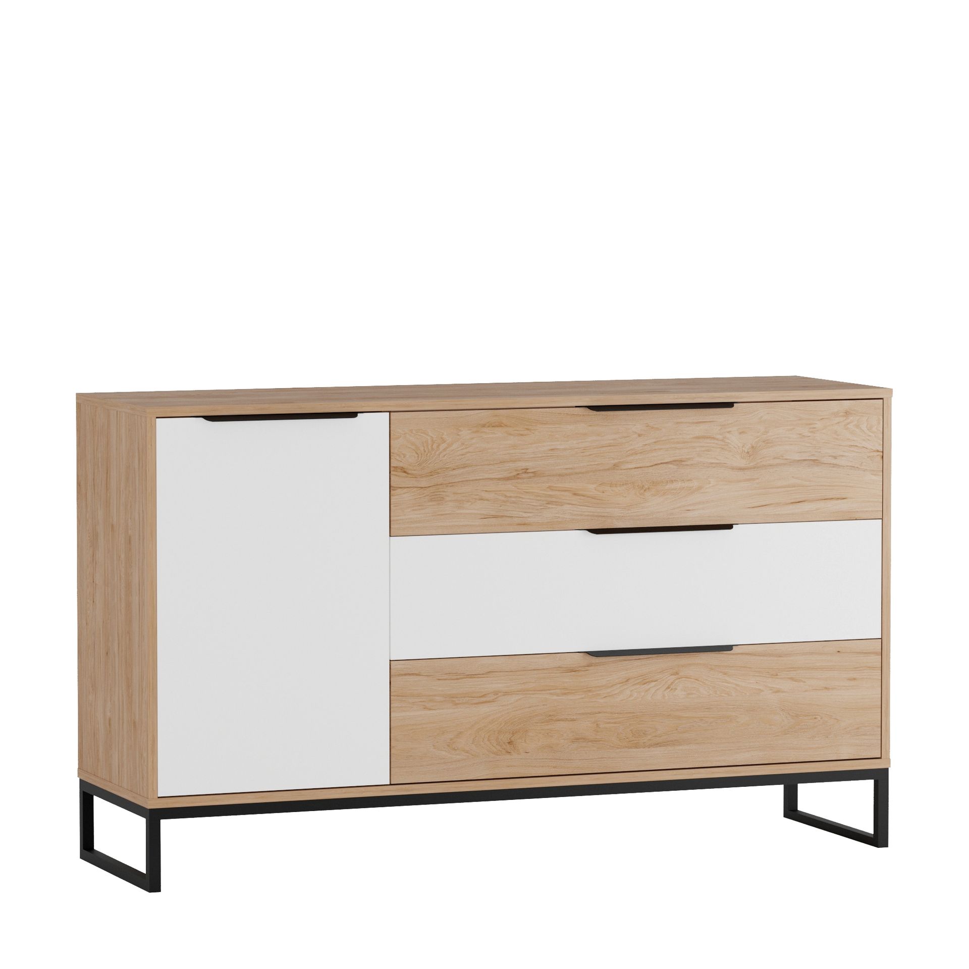 Komoda K1D3SZ LR-02 Landro GIB Meble Hikora, Biały