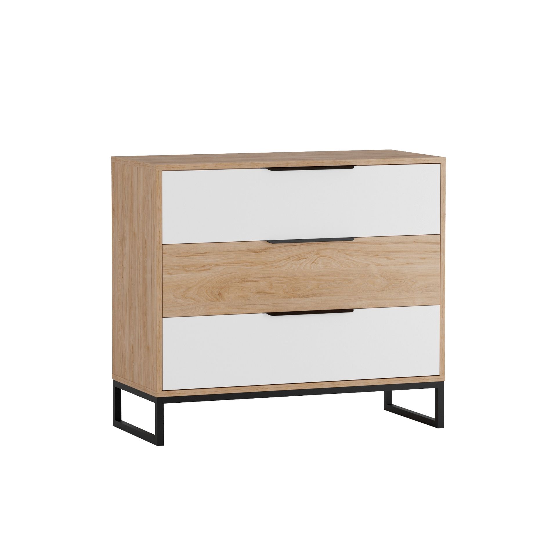 Komoda K3SZ LR-03 Landro GIB Meble Hikora, Biały