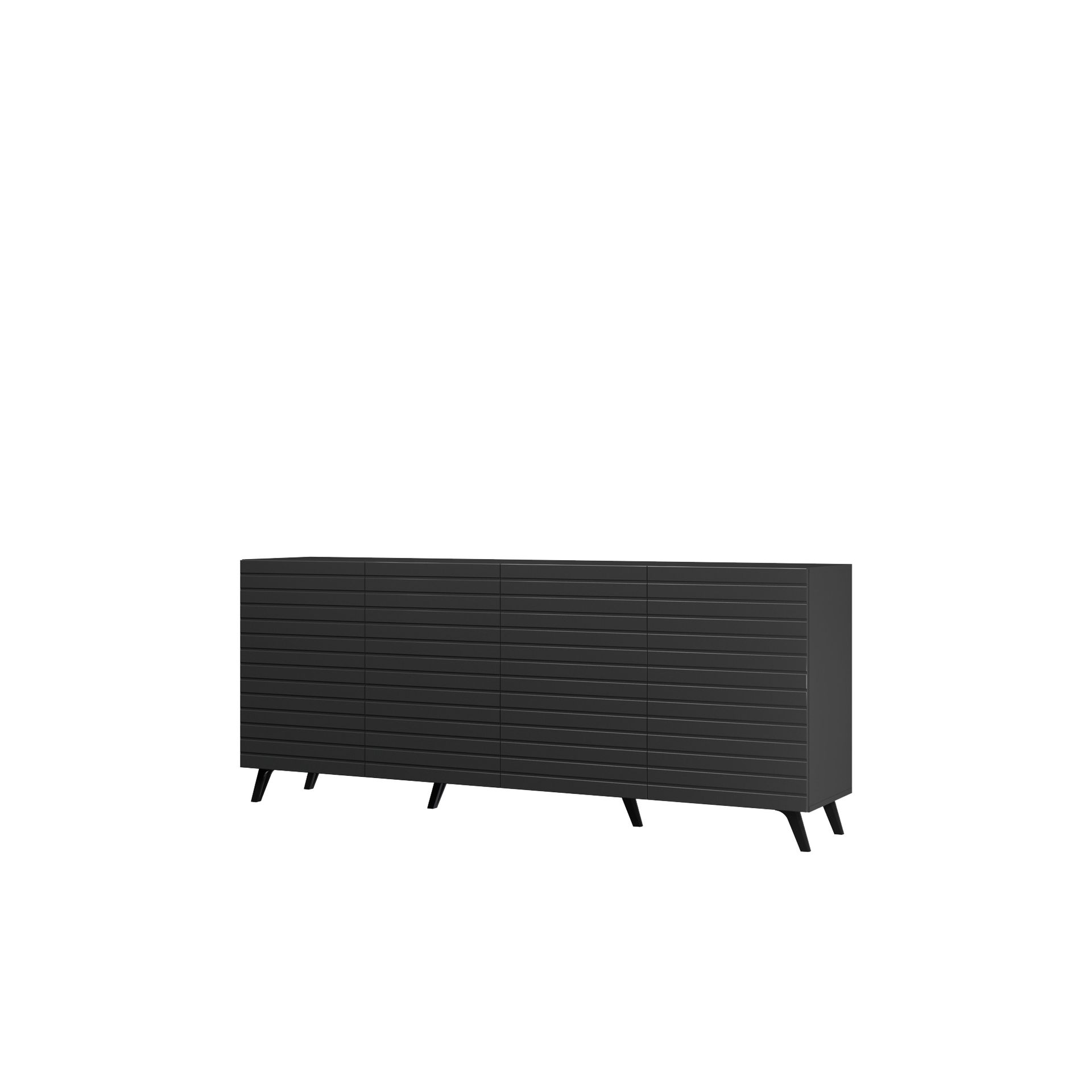 Komoda Czarna Diverse Restol Front FR3, C274 Zielony Mat, Na Nóżkach