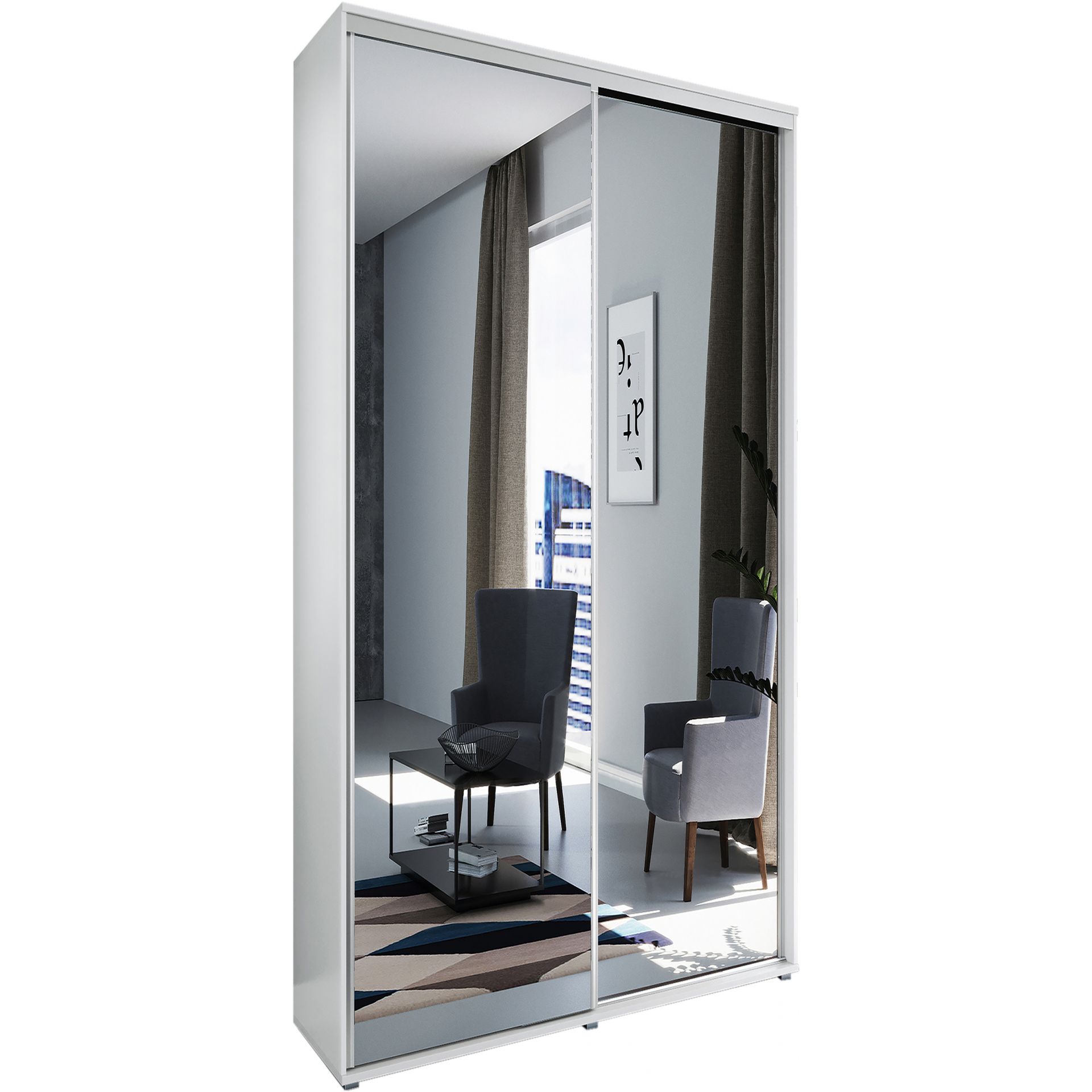 Szafa Przesuwna 100 z Lustrem A1 Skąpski Meble Craft Złoty, Craft Złoty, 215 cm