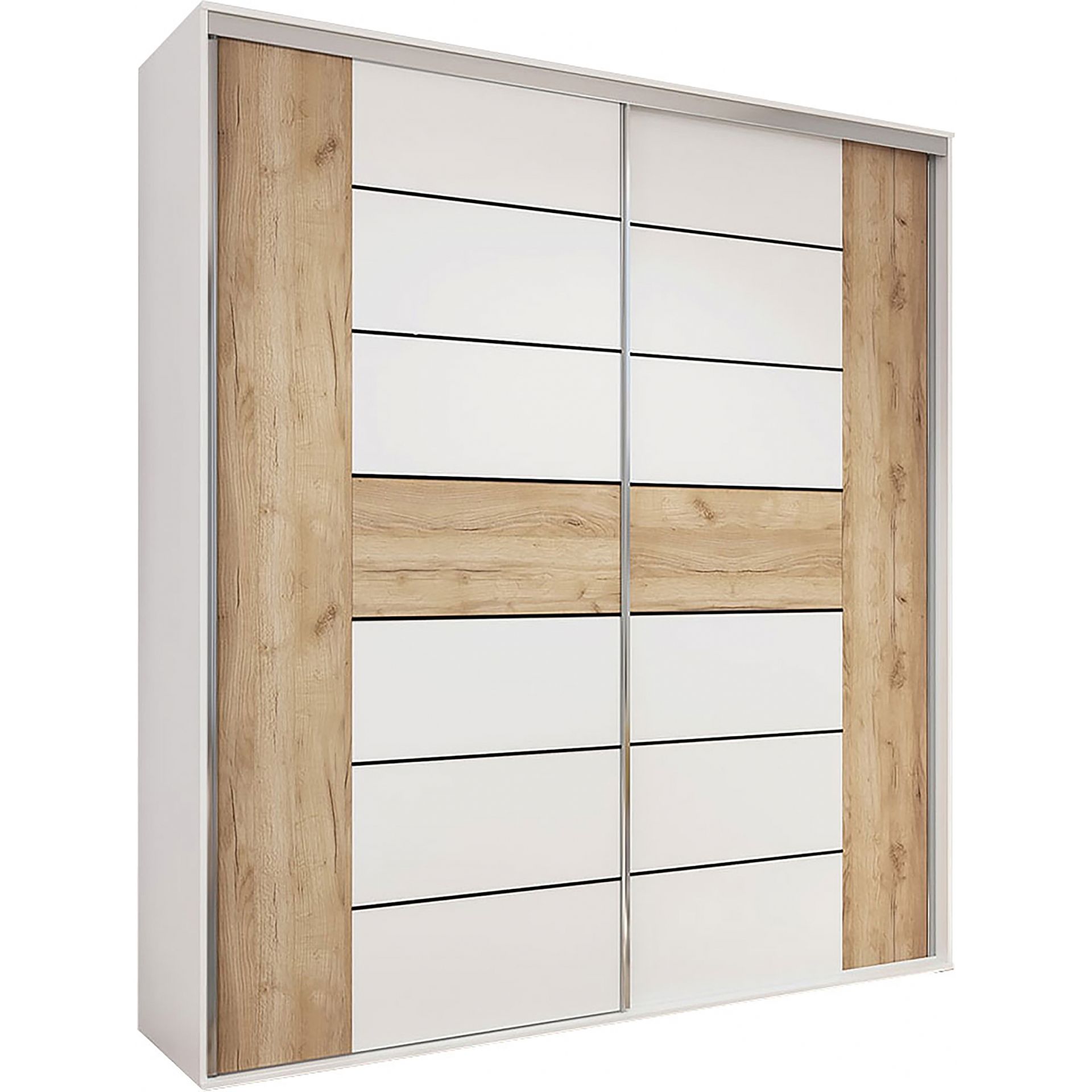 Szafa Przesuwna 150 A18 Skąpski Meble Grafit, Craft Złoty, 245 cm