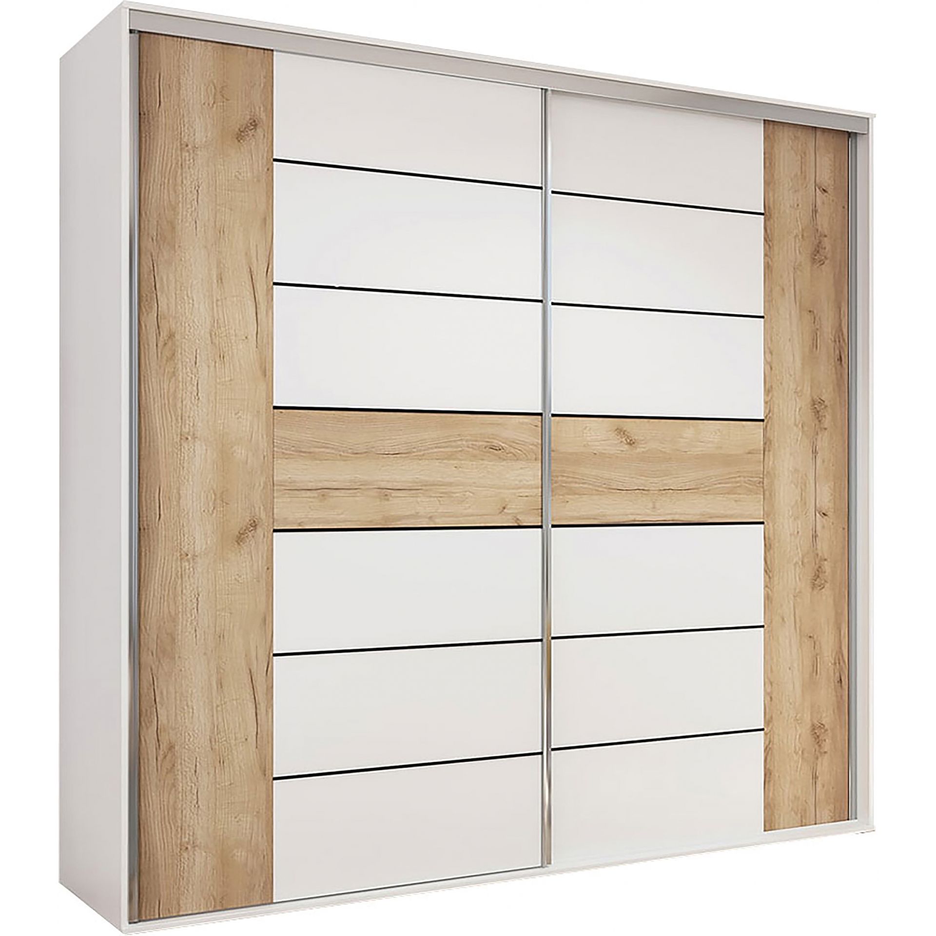 Szafa Przesuwna 175 A18 Skąpski Meble Grafit, Craft Złoty, 245 cm