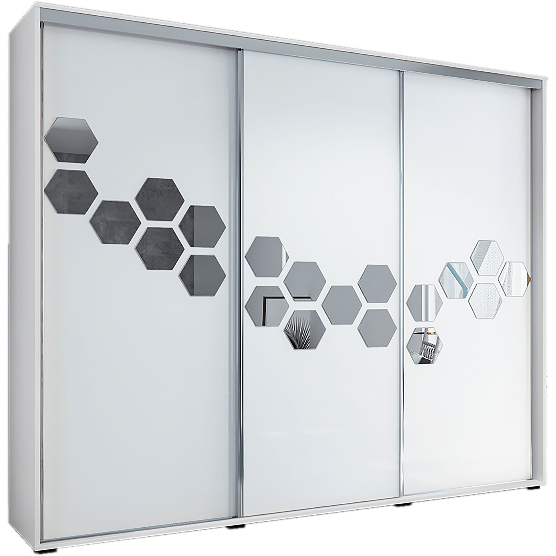 Szafa Przesuwna 250 A23 Skąpski Meble Craft Złoty, Grafit