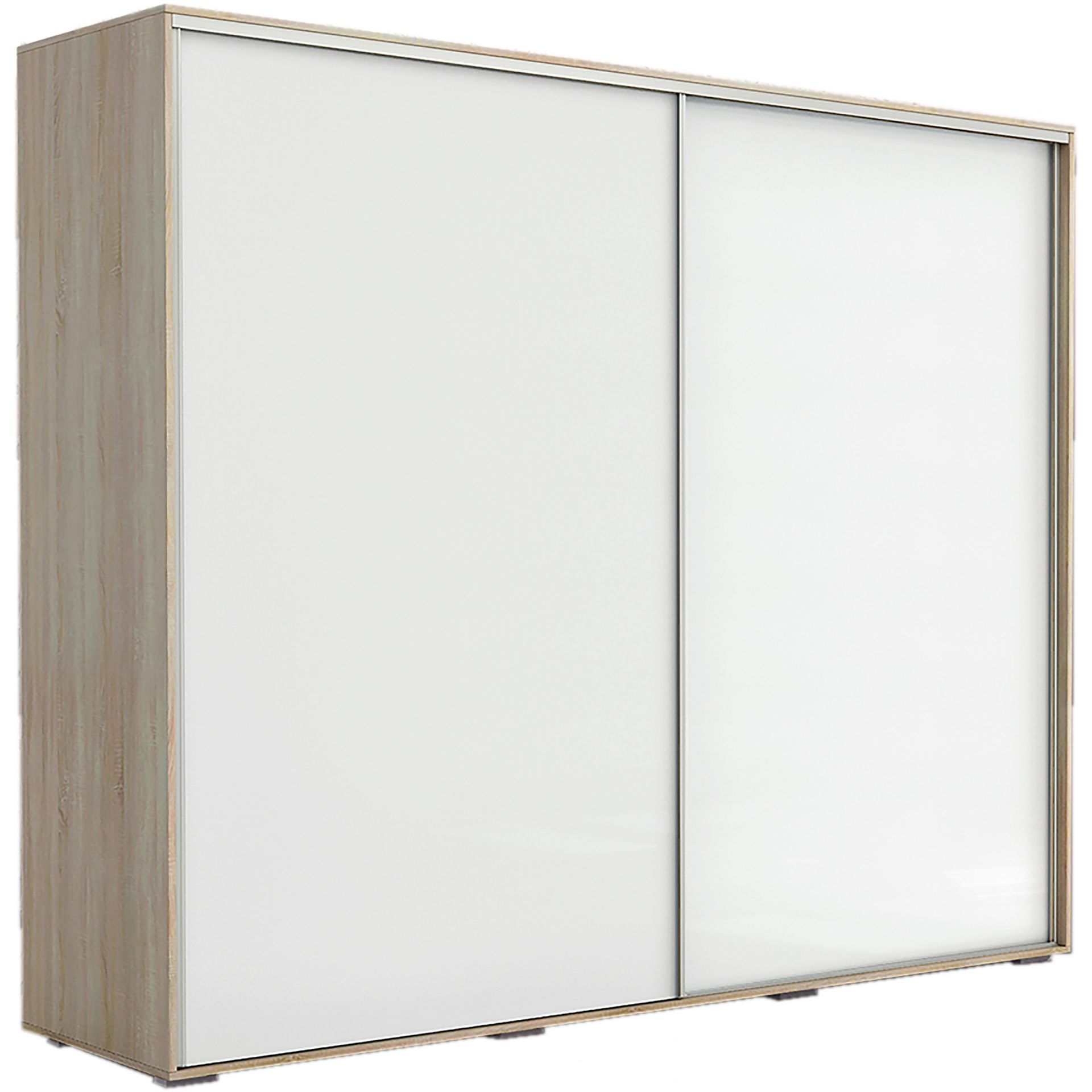 Szafa Przesuwna 230 A15 Skąpski Meble Biały, Craft Złoty, 245 cm