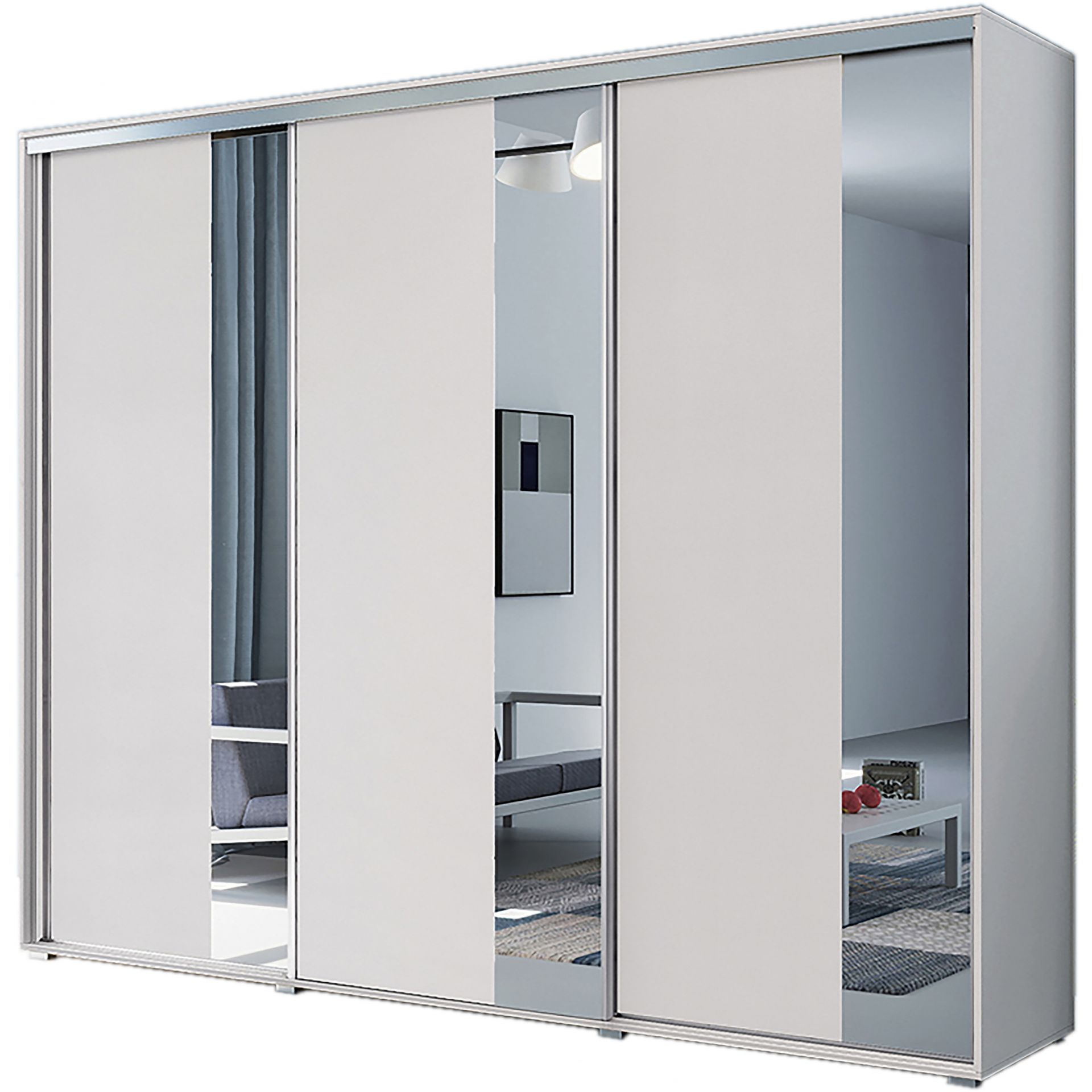 Szafa Przesuwna 250 z Lustrem A29 Skąpski Meble Czekolada, Craft Złoty